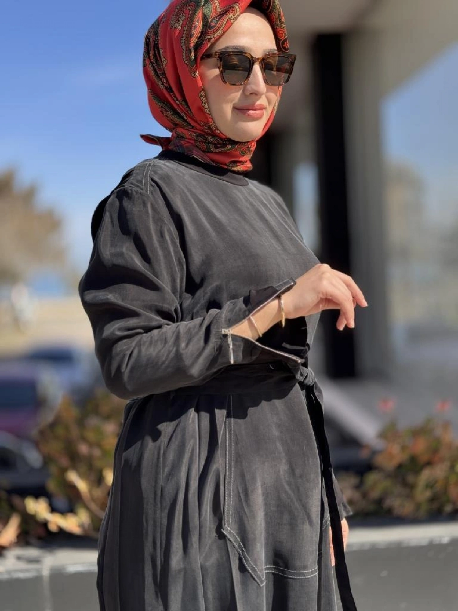 Misswhence Cep Detaylı Spor Dikişli Cupra İpek Elbise 37838