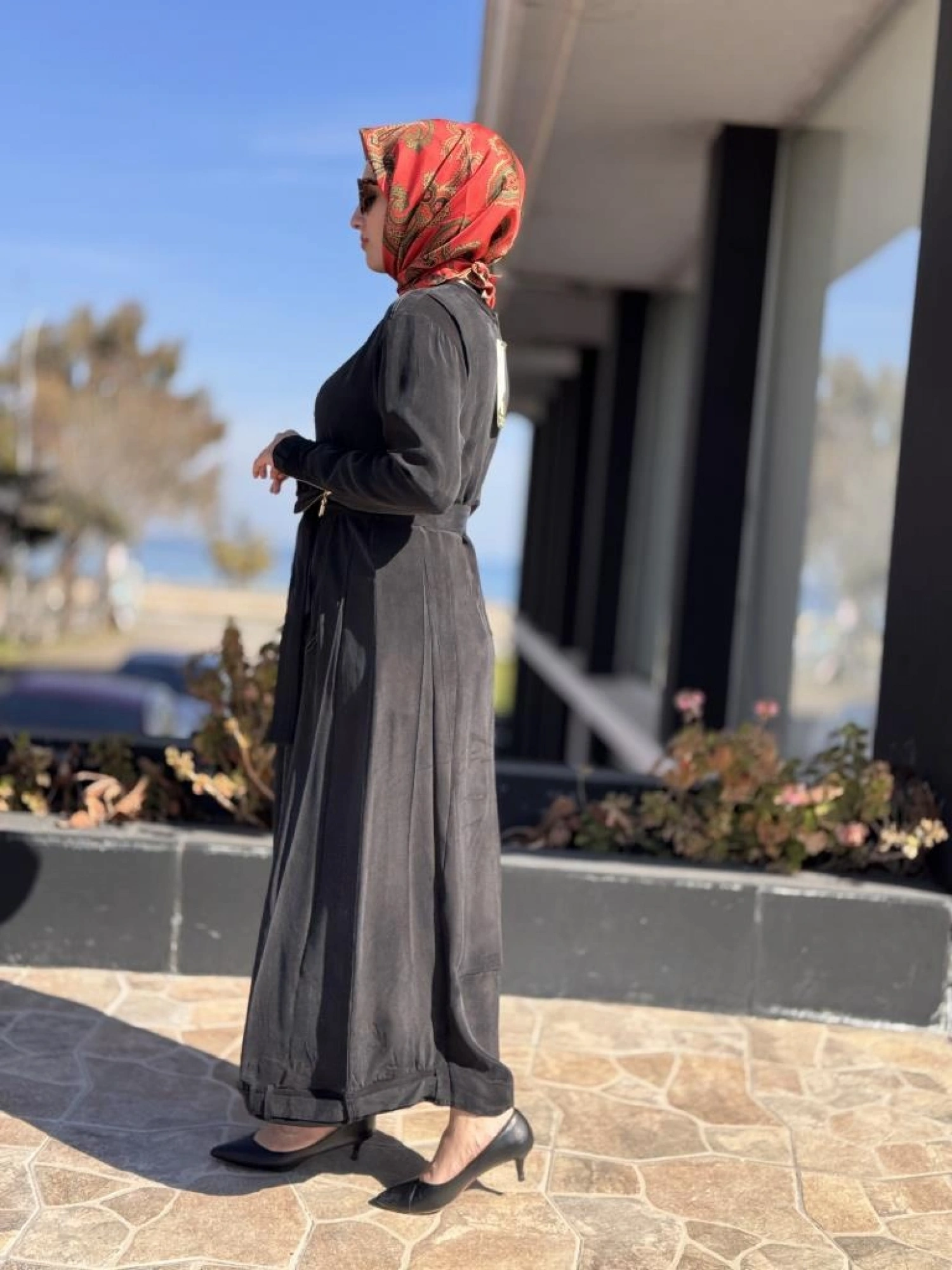 Misswhence Cep Detaylı Spor Dikişli Cupra İpek Elbise 37838