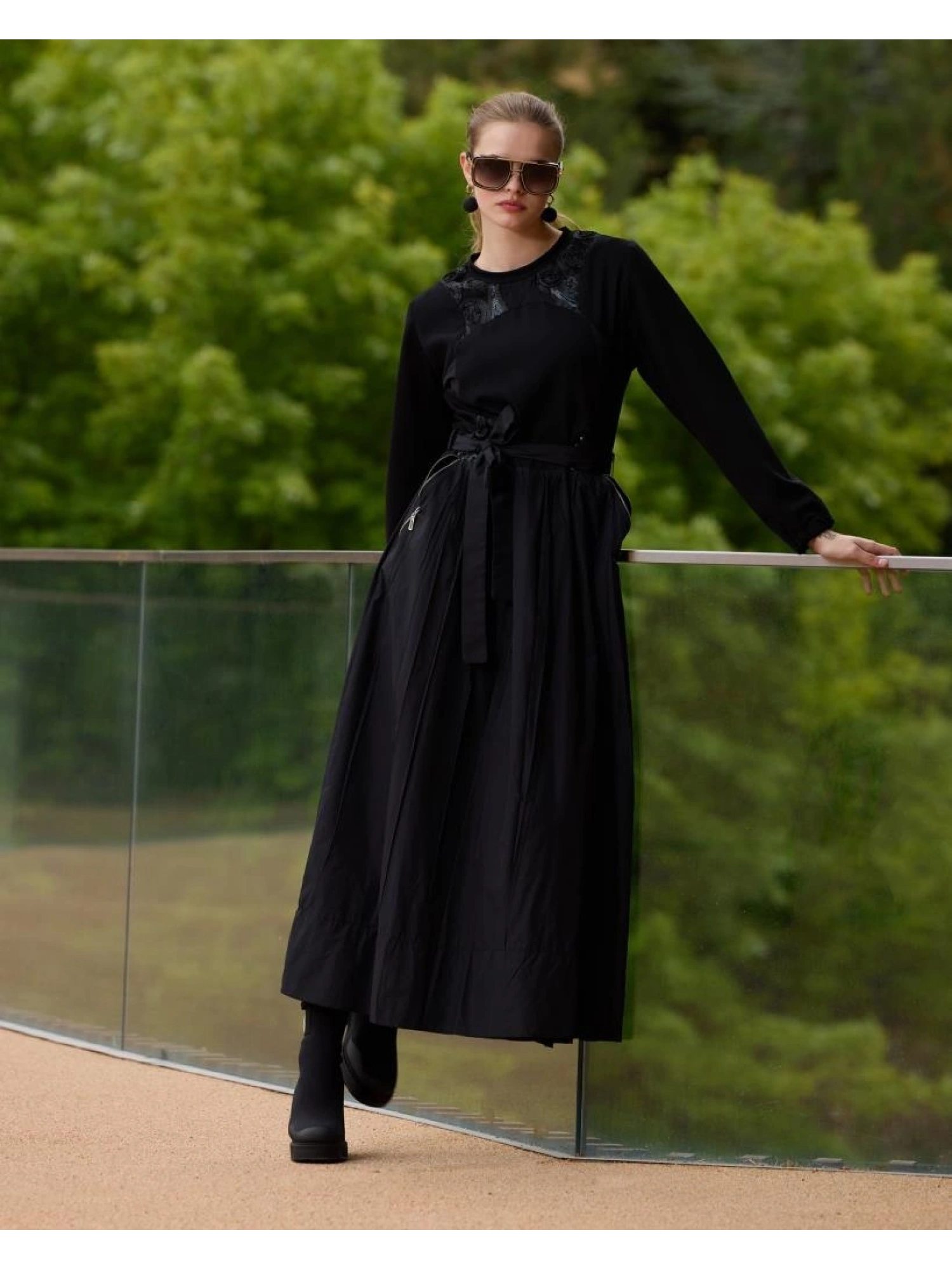 Misswhence Cep Detaylı Tafta Elbise 38830