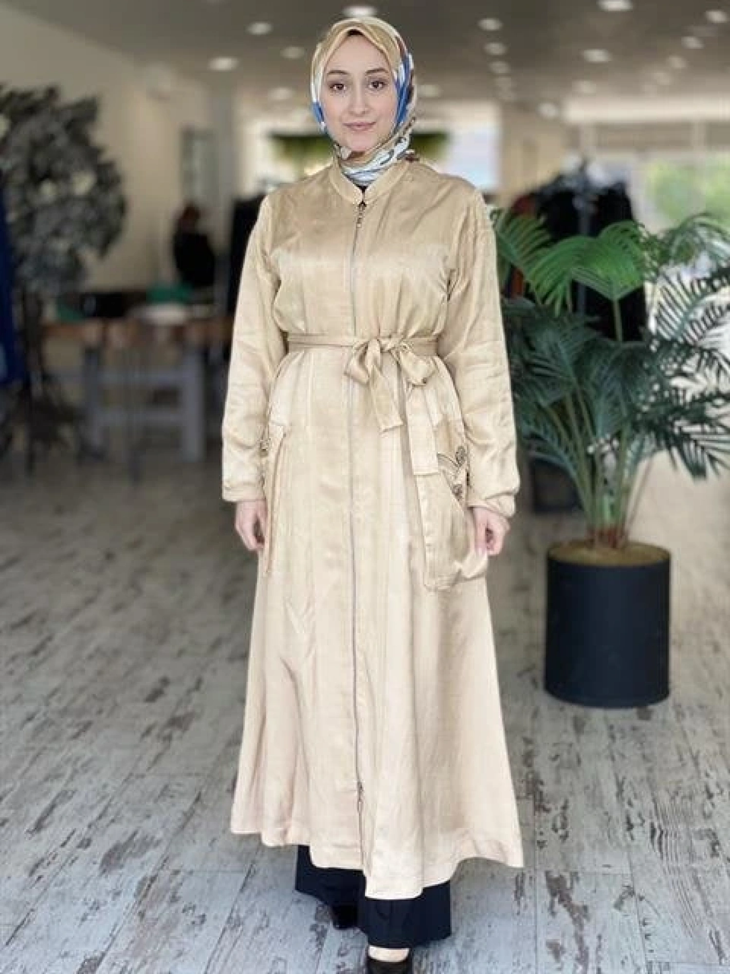 Misswhence Chanel Keten Bej Pardesü 33513