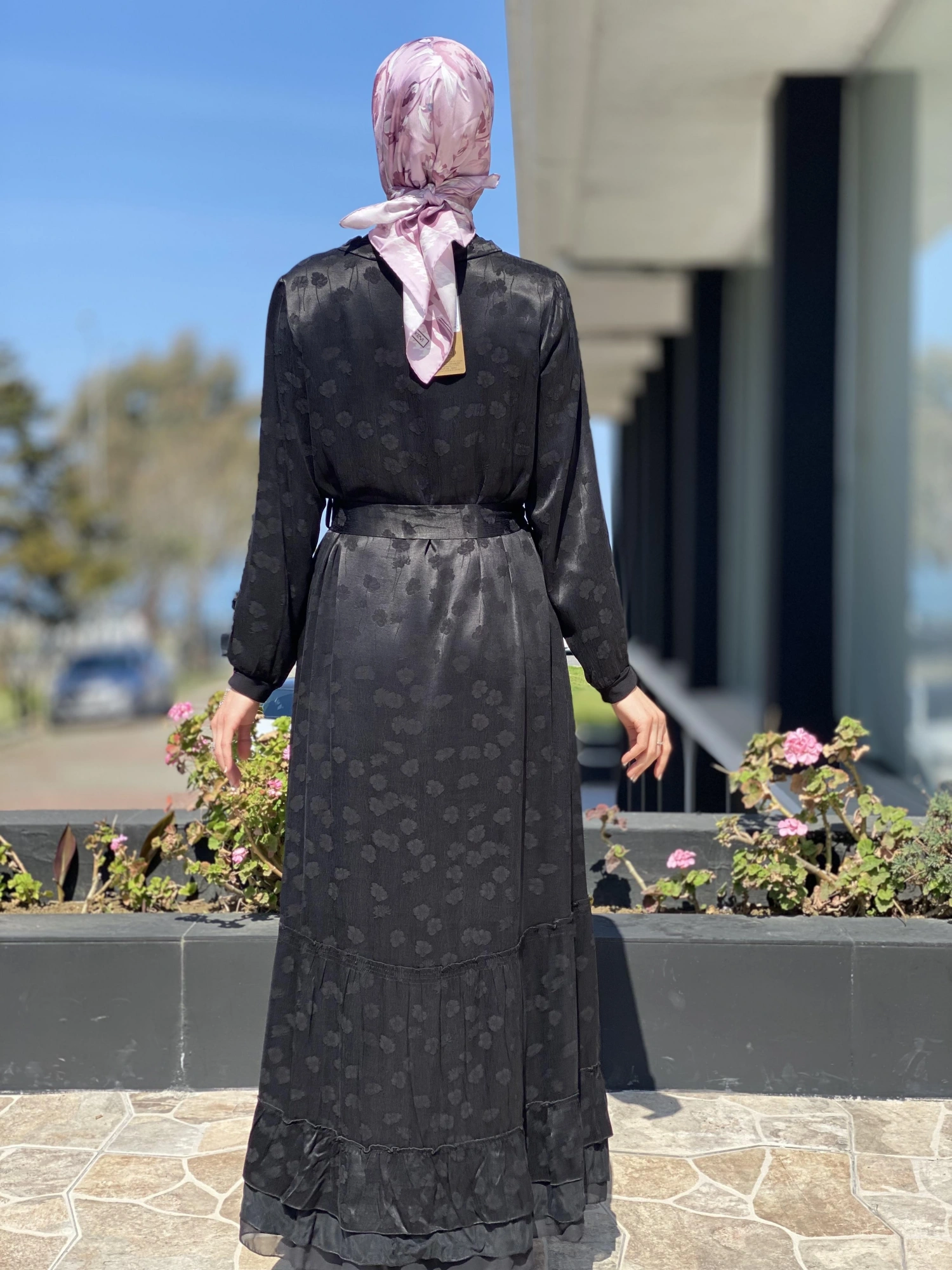 Misswhence Desenli İpek Elbise 35808