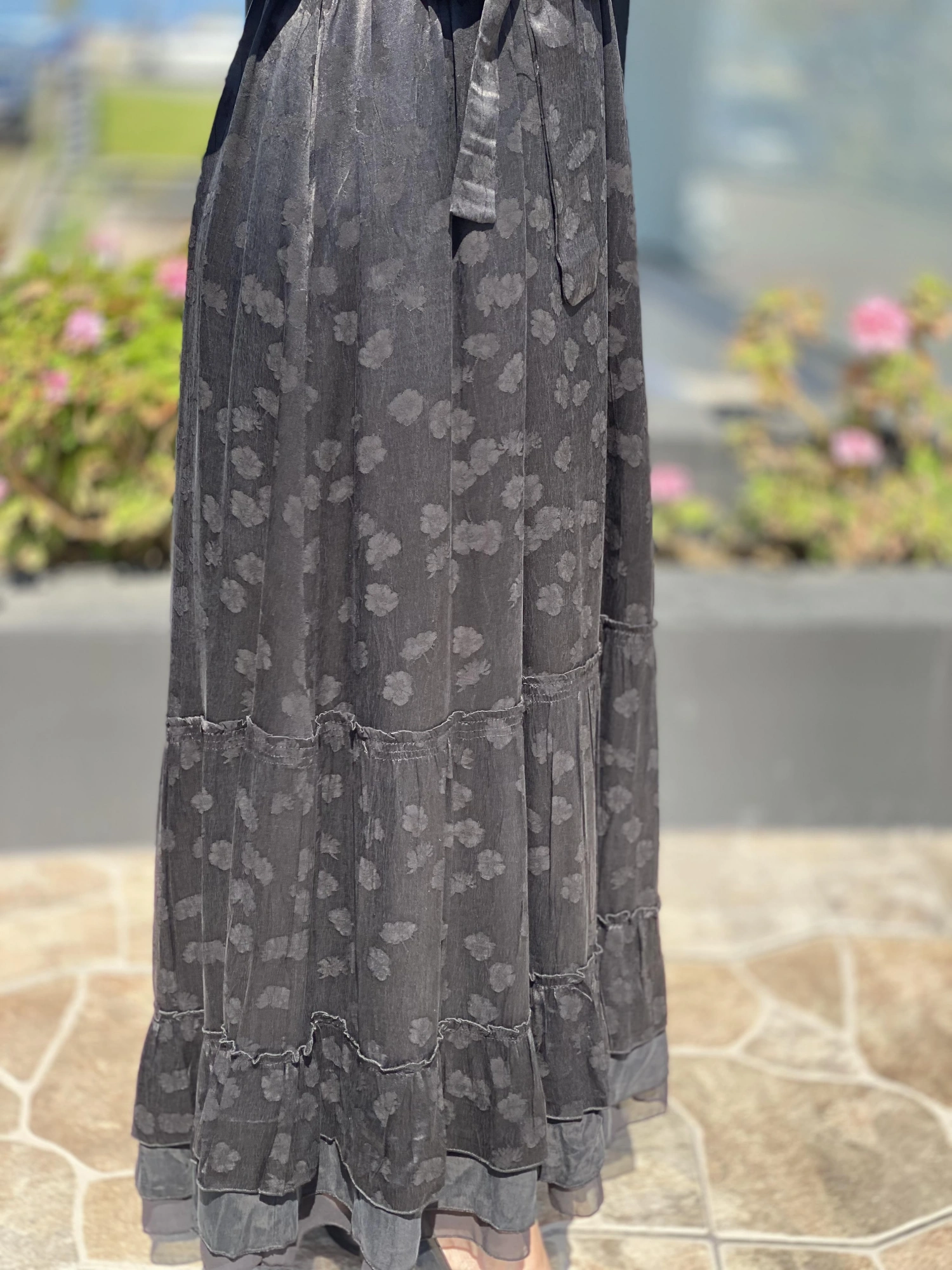 Misswhence Desenli İpek Elbise 35808