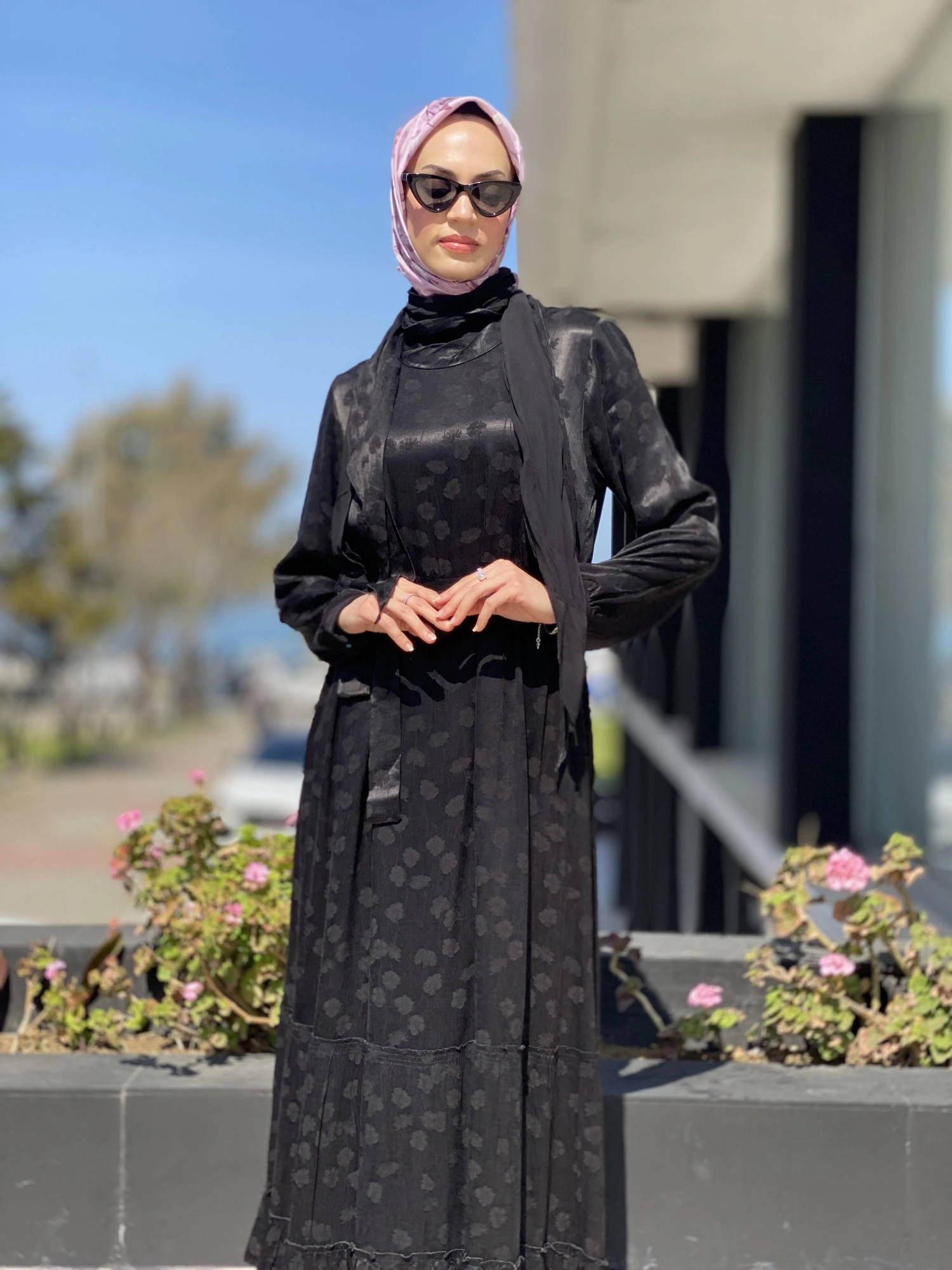 Misswhence Desenli İpek Elbise 35808