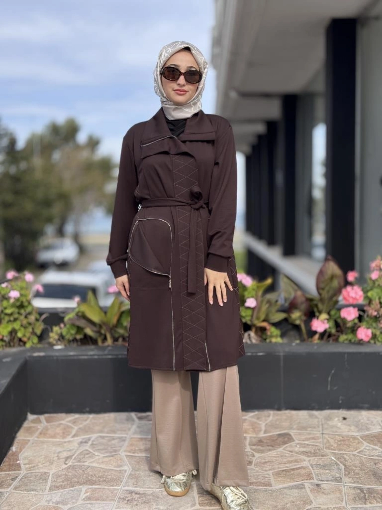 Misswhence Dikiş ve Fermur Detaylı Örme Kap 38405