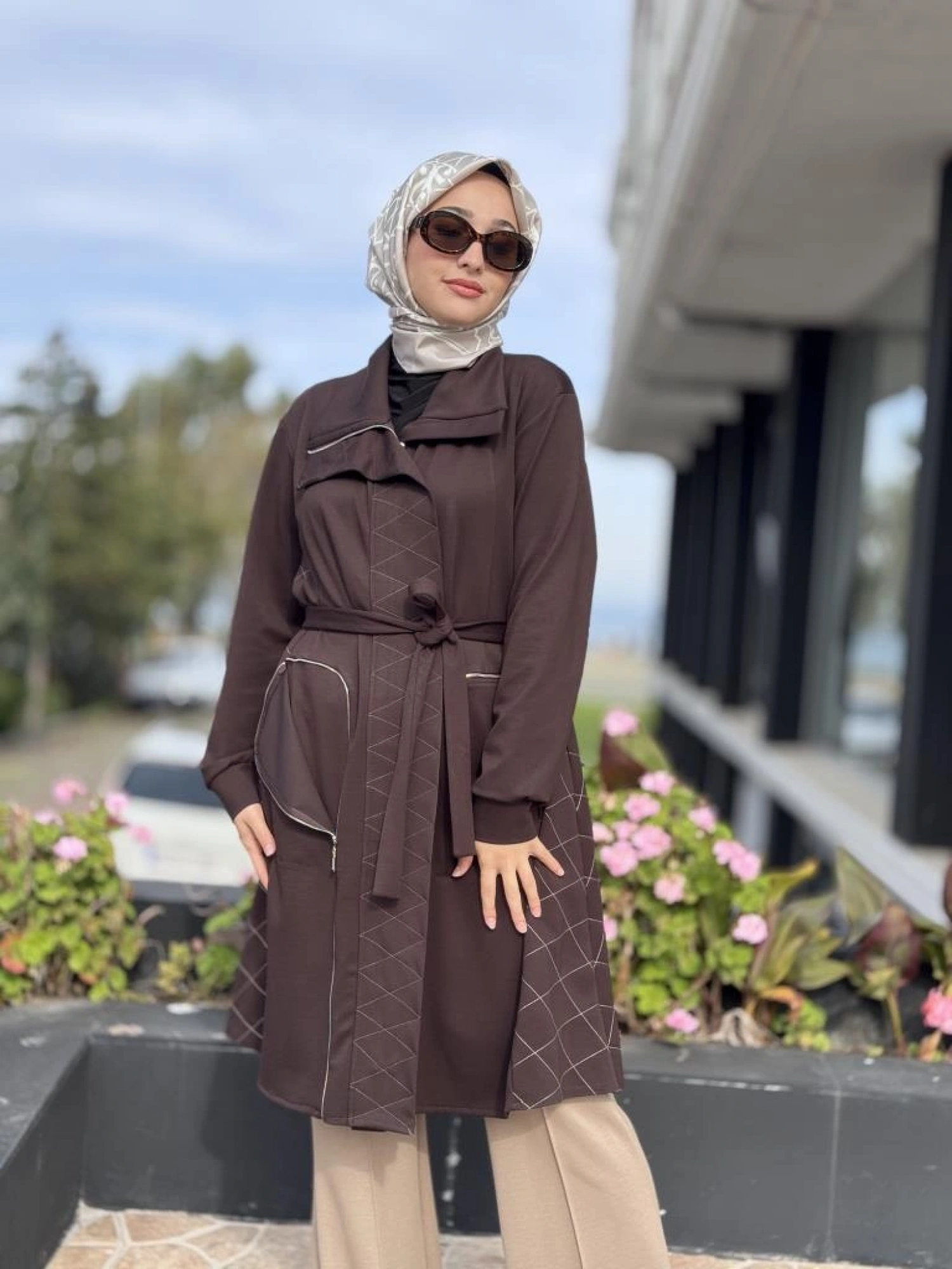 Misswhence Dikiş ve Fermur Detaylı Örme Kap 38405