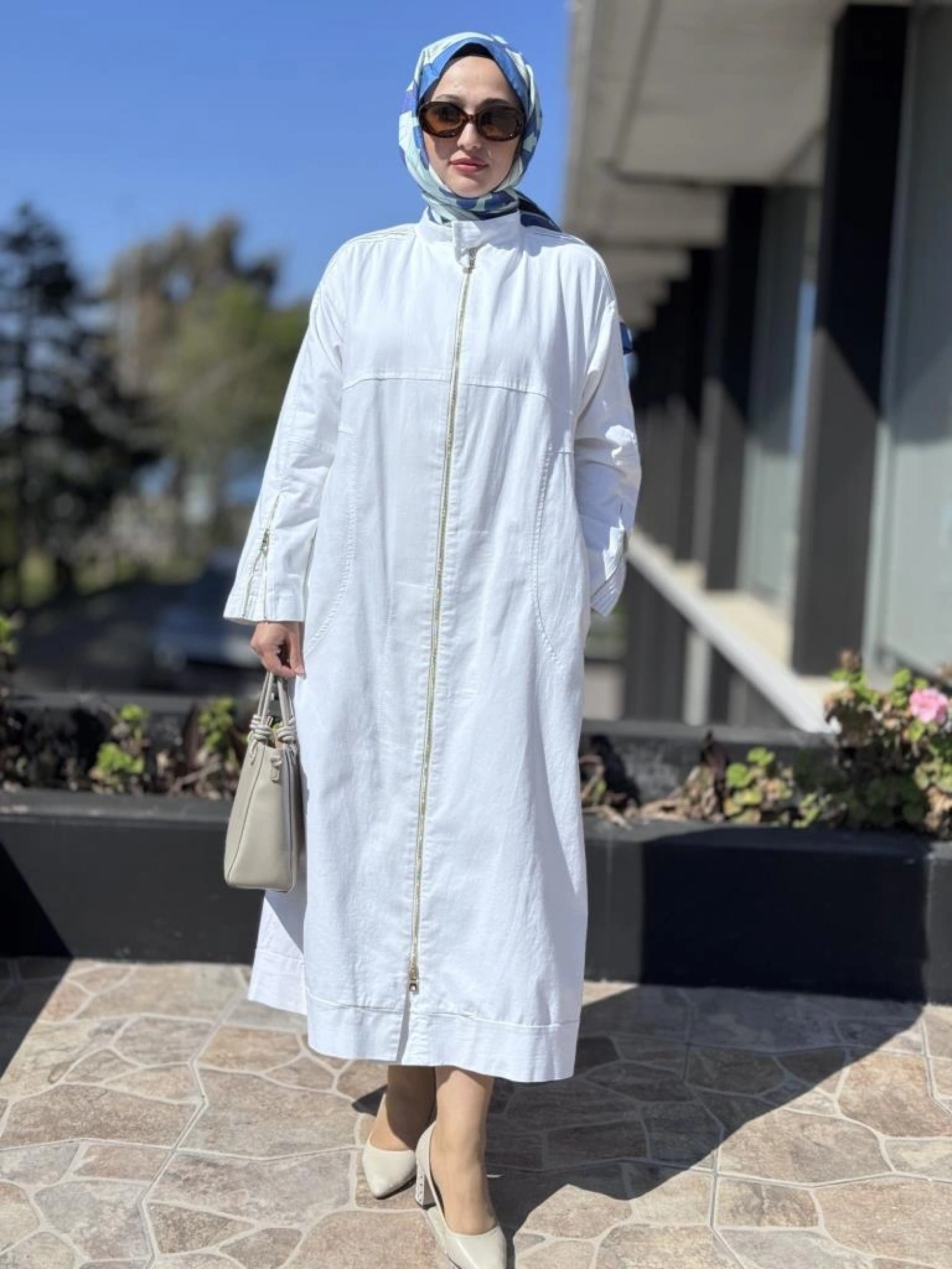 Misswhence Drape Detaylı Fermuarlı Kot Pardesü 37507