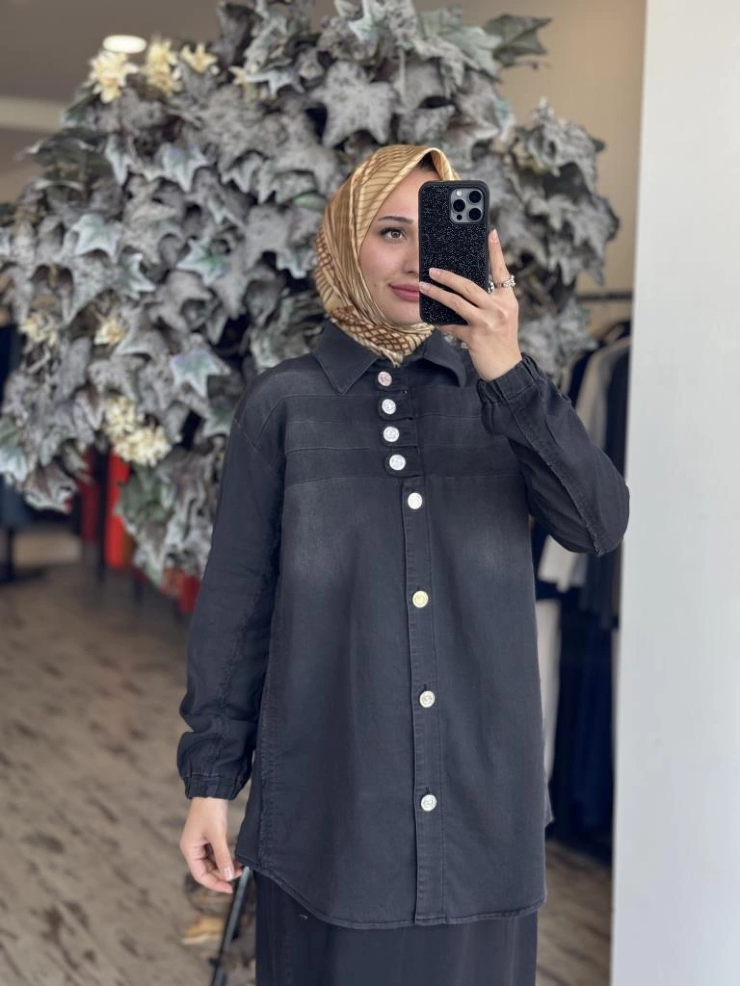 Misswhence Düğme Detaylı Denim Etek Takım 37304