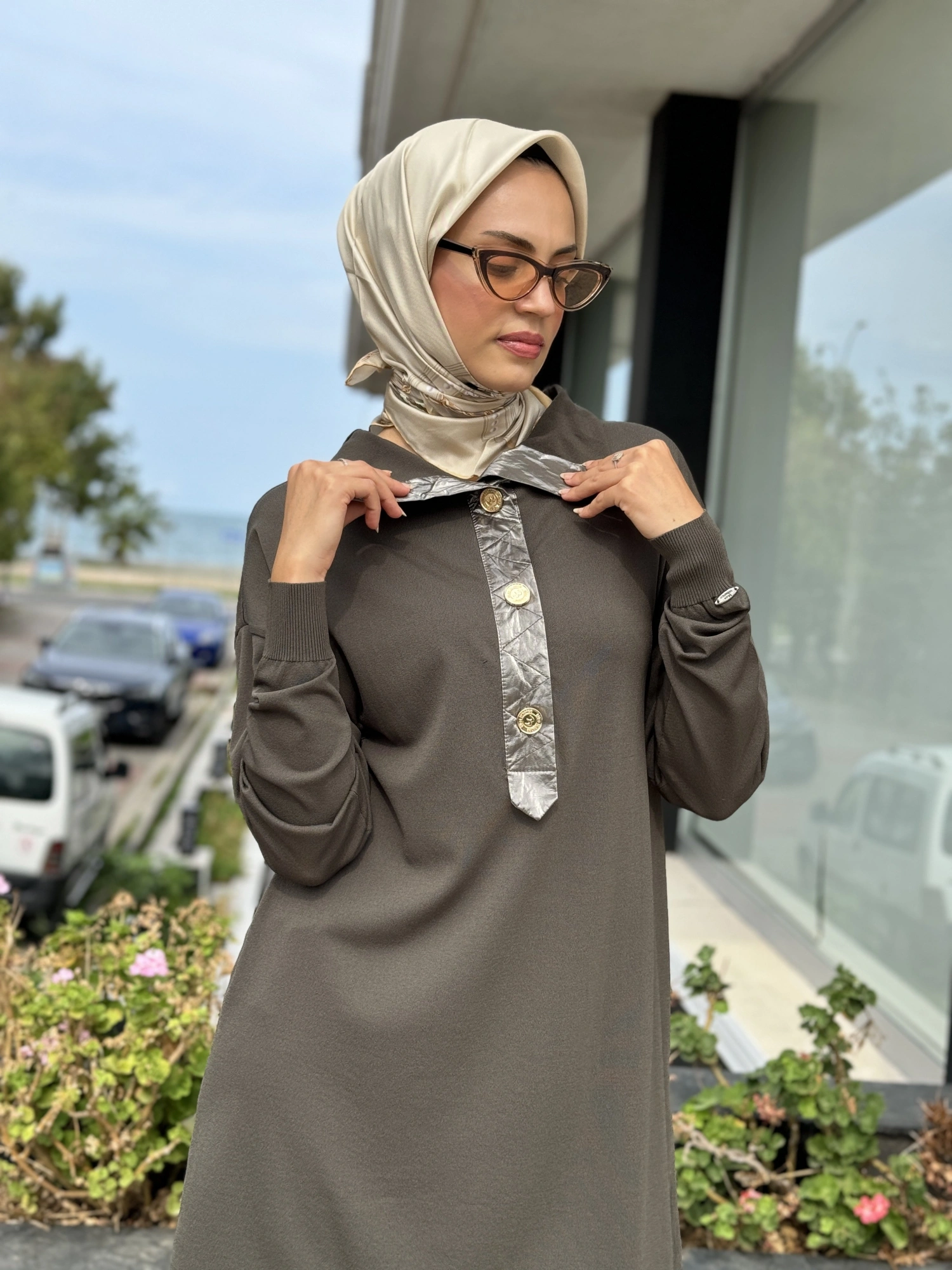 Misswhence Düğmeli Triko Tunik 36016