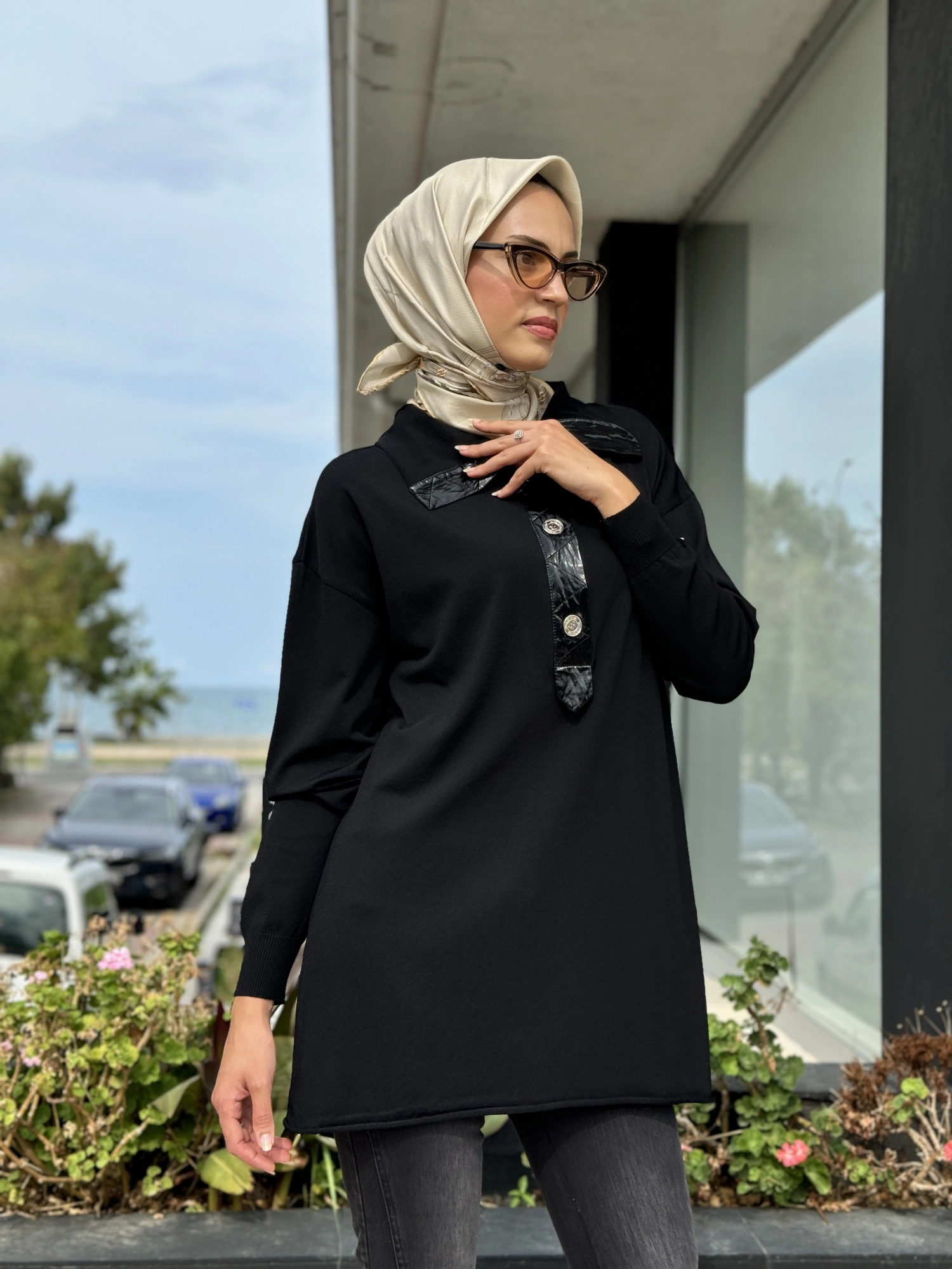 Misswhence Düğmeli Triko Tunik 36016