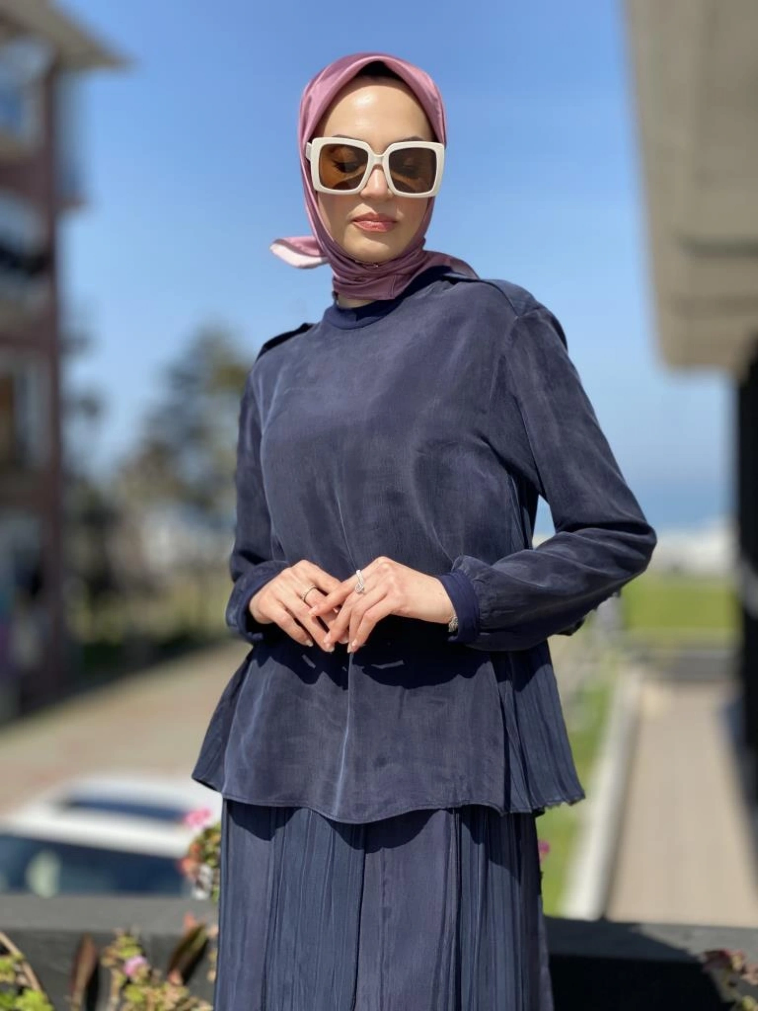 Misswhence Etek Üstü Cupra İpek Bluz 35004D