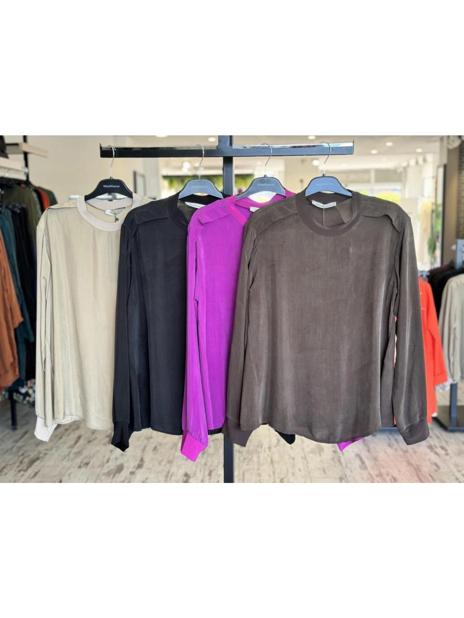 Misswhence Etek Üstü Cupra İpek Bluz 35004D