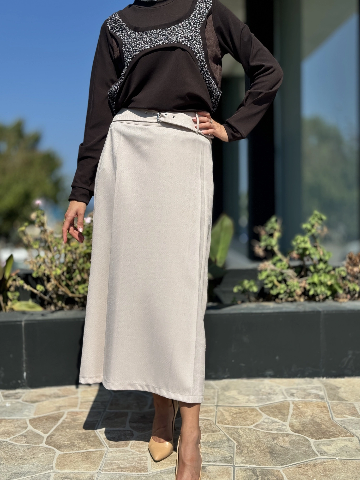 Misswhence Fermuar Detaylı Etek 36904