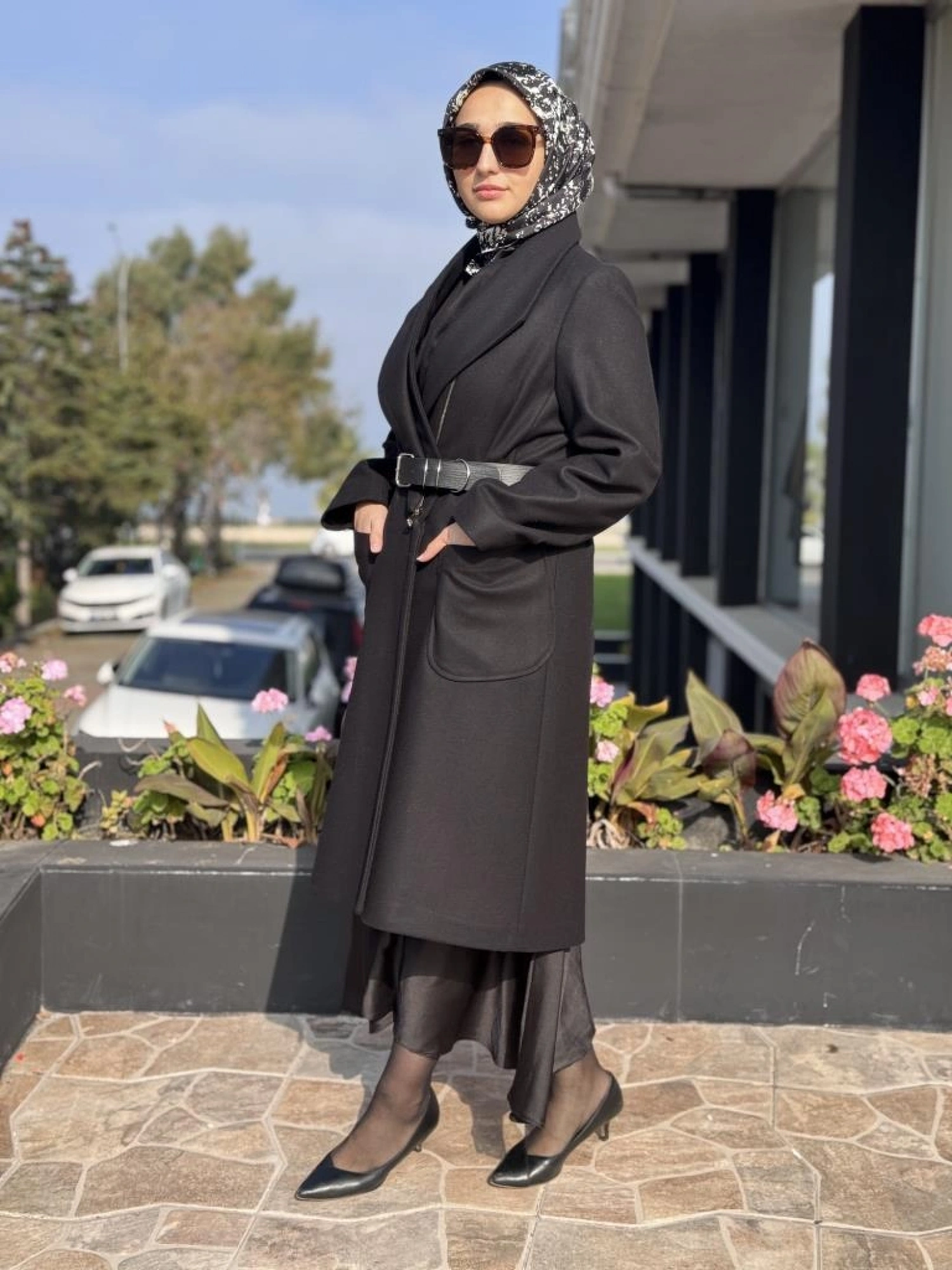 Misswhence Fermuar Detaylı Kemerli Kaşe Kap 36411