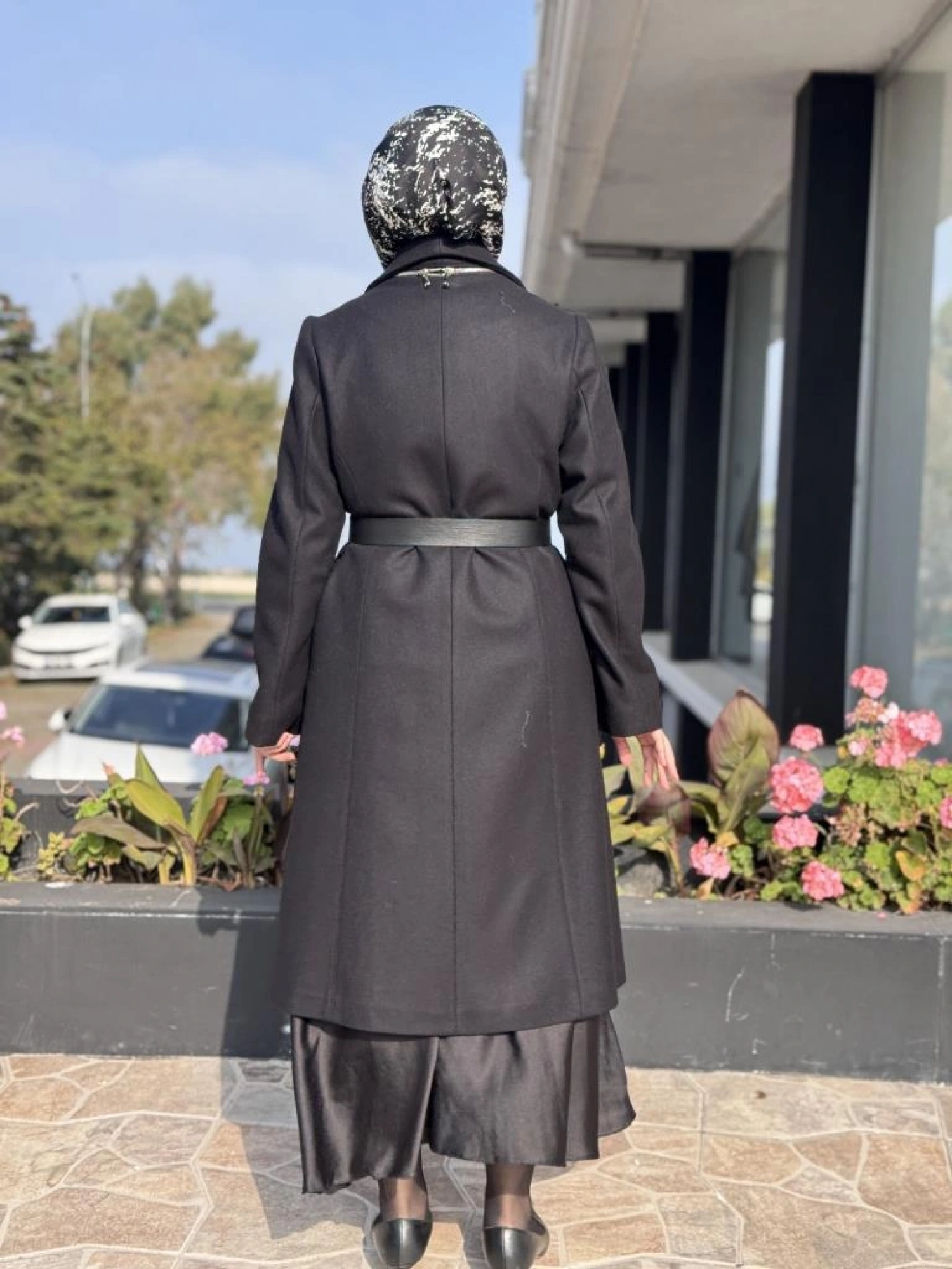 Misswhence Fermuar Detaylı Kemerli Kaşe Kap 36411