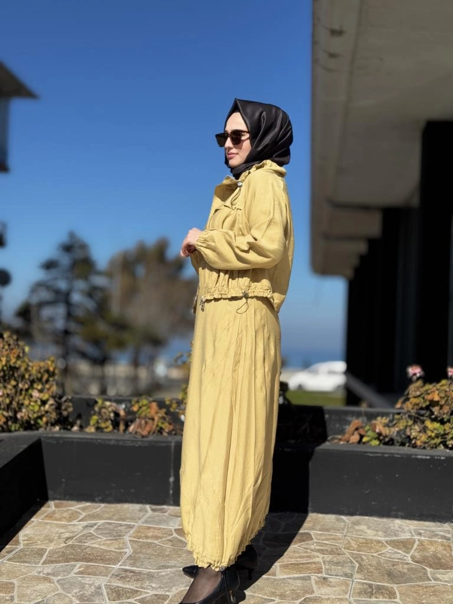 Misswhence Fermuarlı İpek Keten Ceket Etek Takım 37200