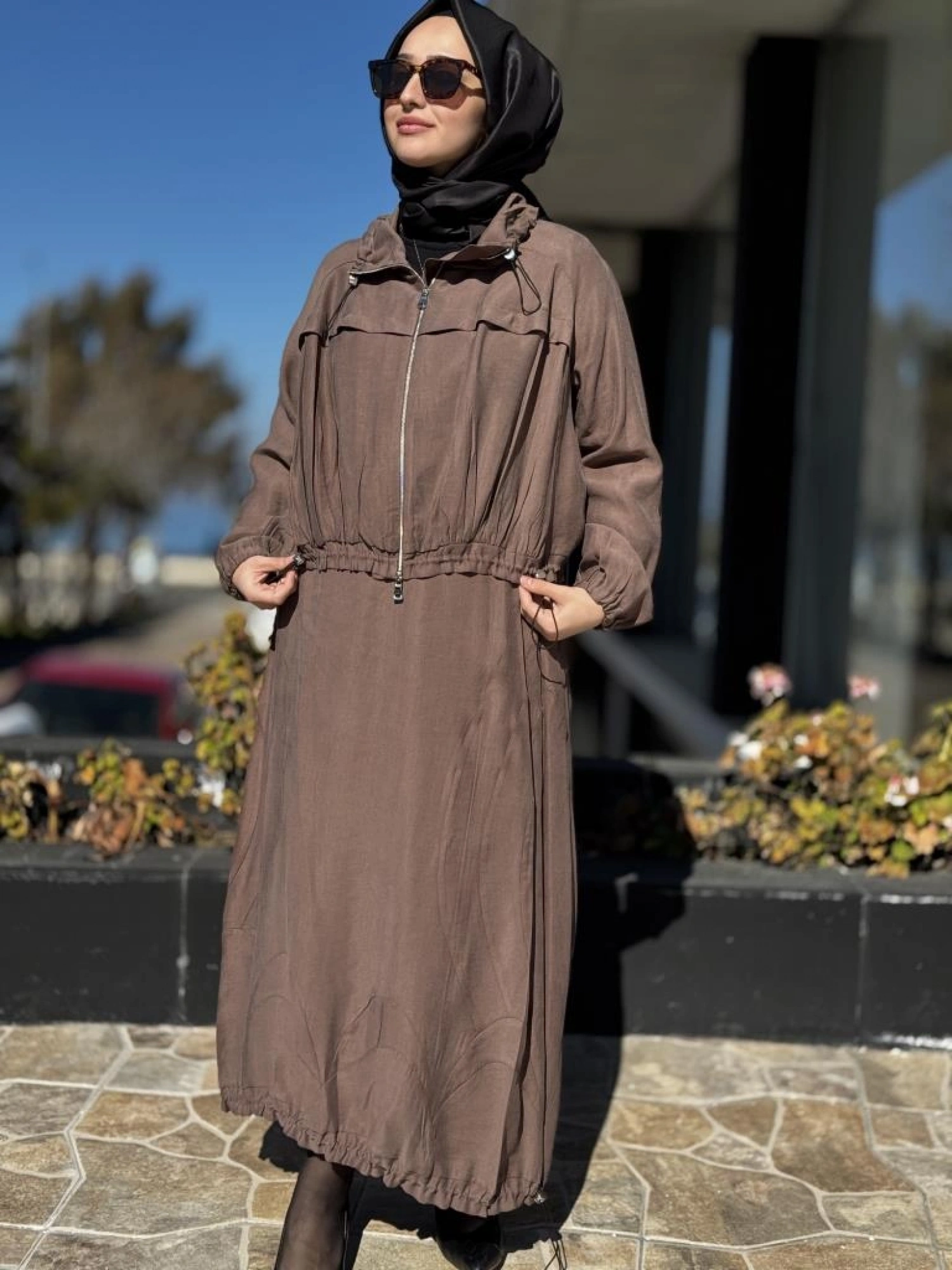 Misswhence Fermuarlı İpek Keten Ceket Etek Takım 37200