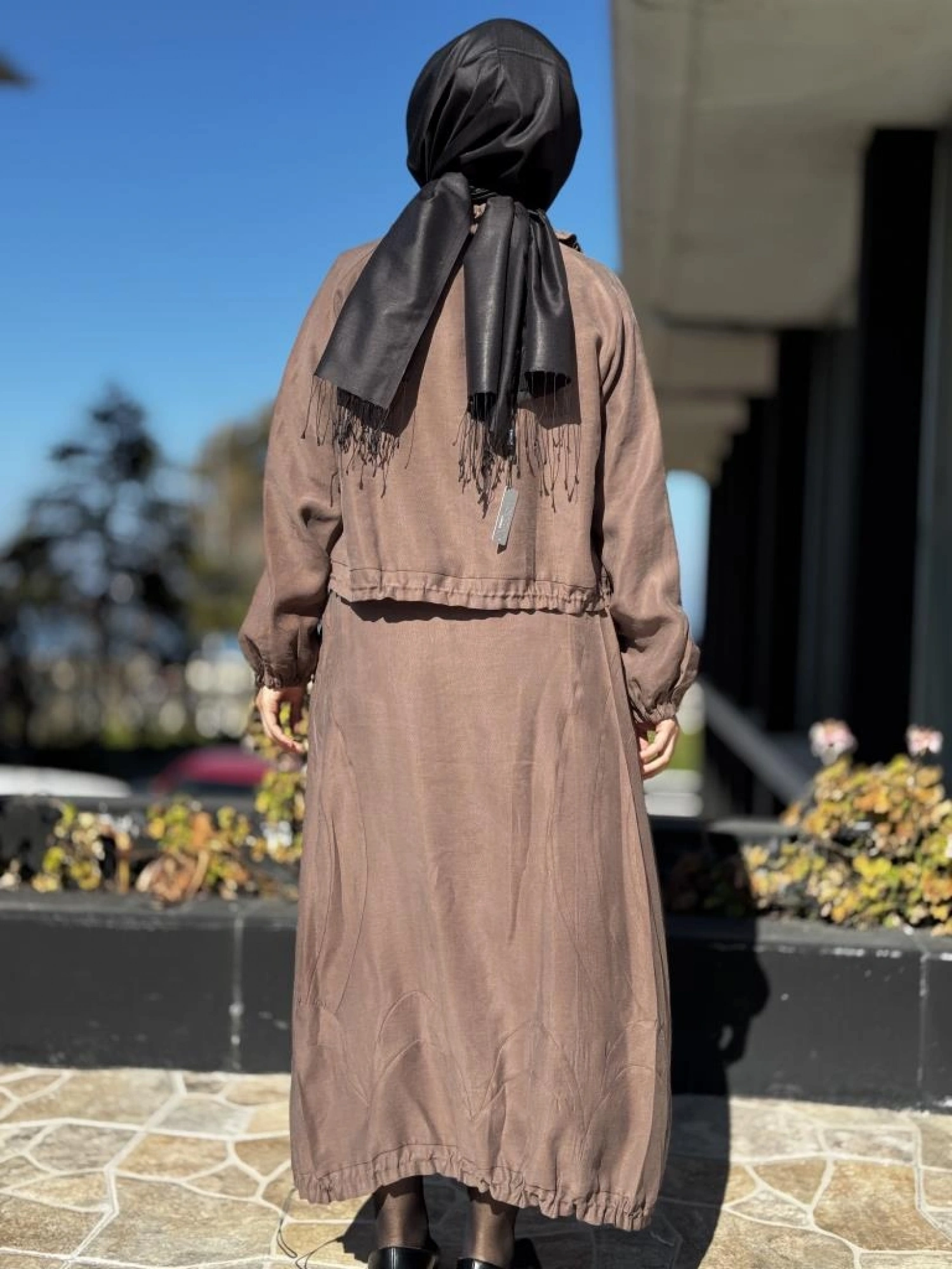 Misswhence Fermuarlı İpek Keten Ceket Etek Takım 37200