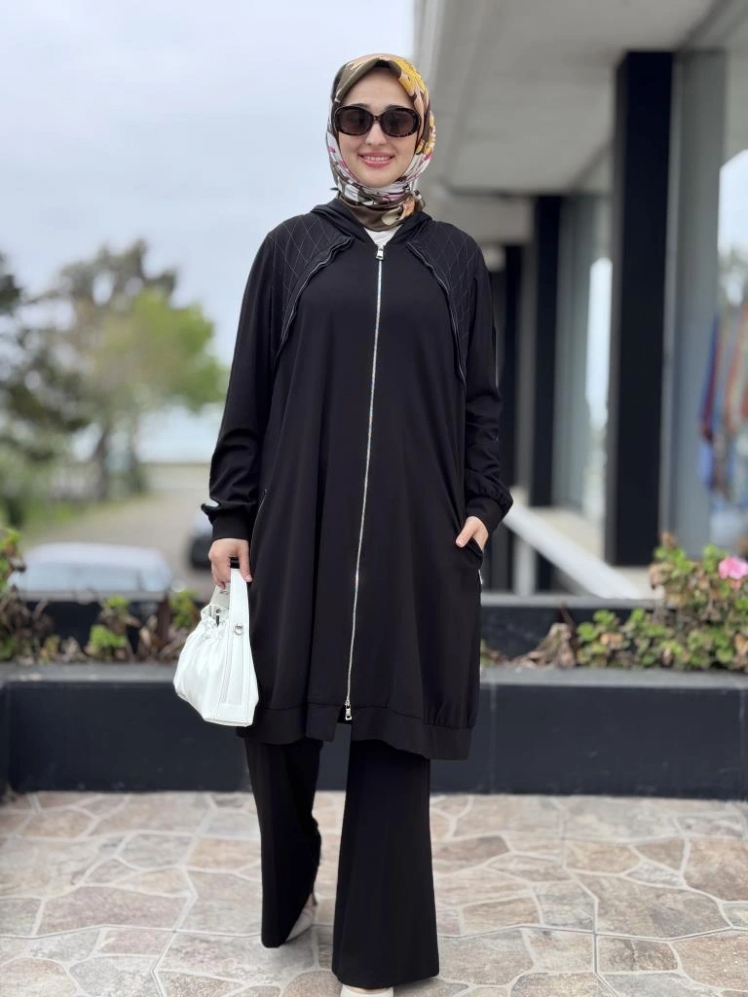 Misswhence Fermuarlı Kapüşonlu Penye Kap/Ceket 37415