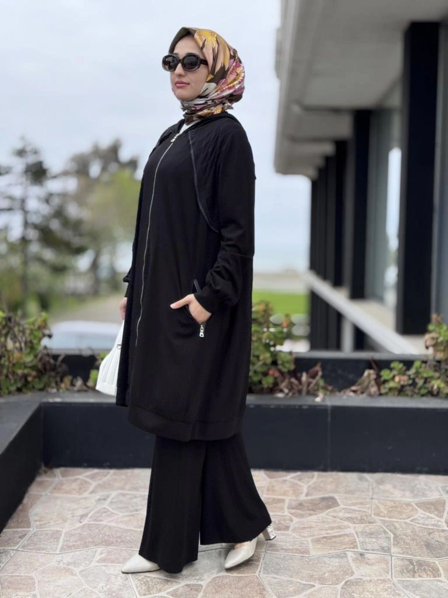 Misswhence Fermuarlı Kapüşonlu Penye Kap/Ceket 37415