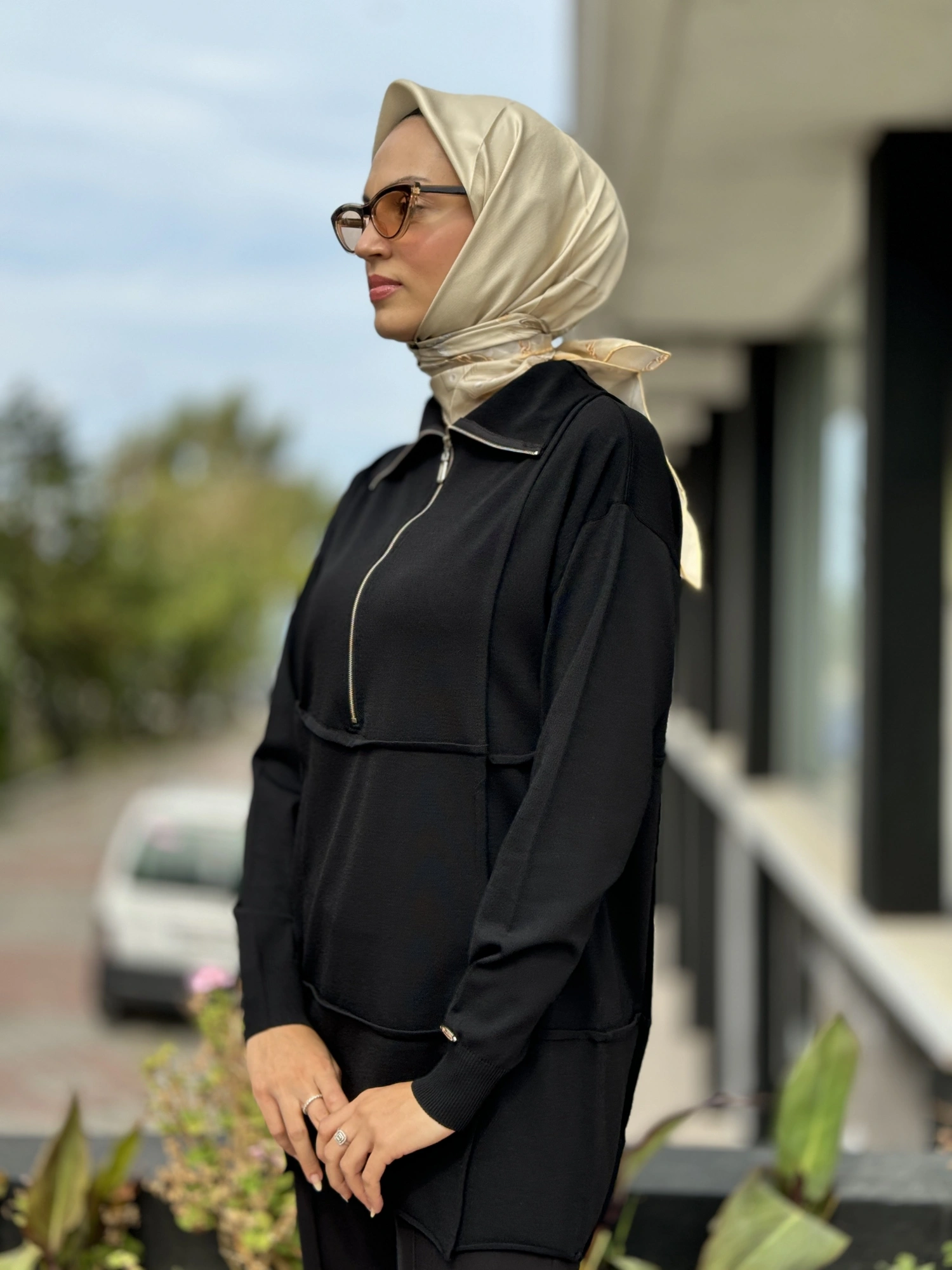 Misswhence Fermuarlı Triko Tunik 36013