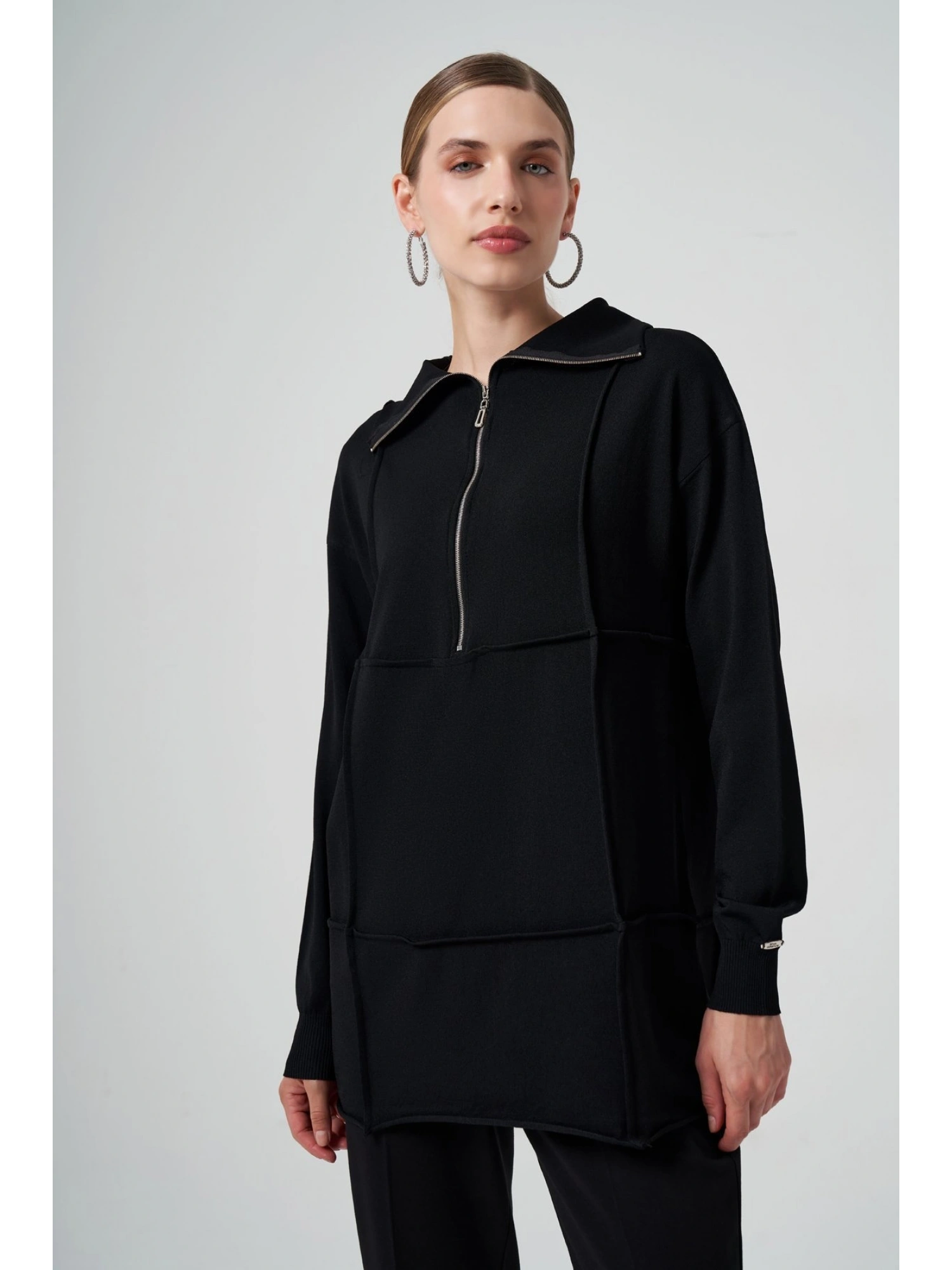 Misswhence Fermuarlı Triko Tunik 36013