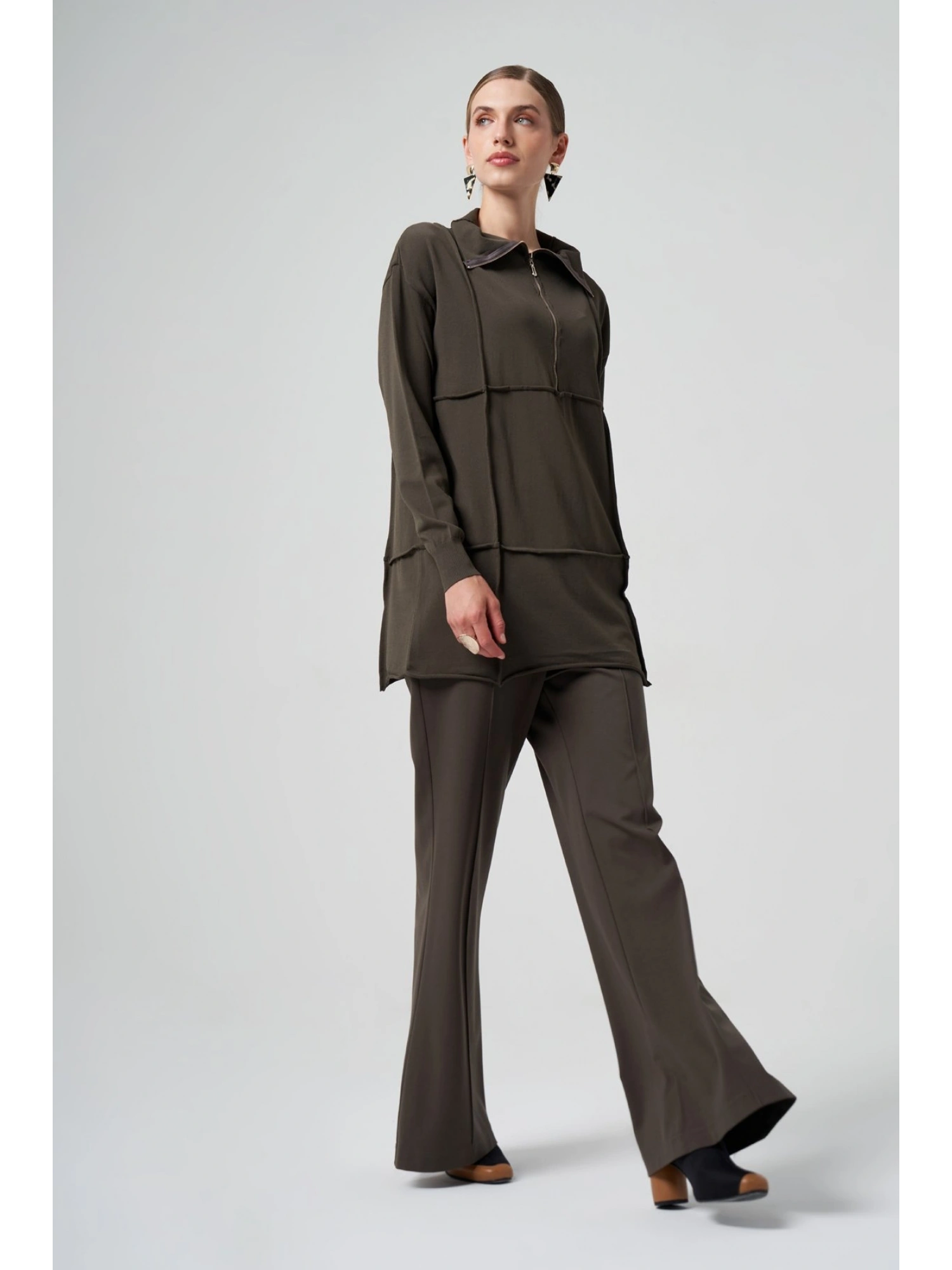 Misswhence Fermuarlı Triko Tunik 36013