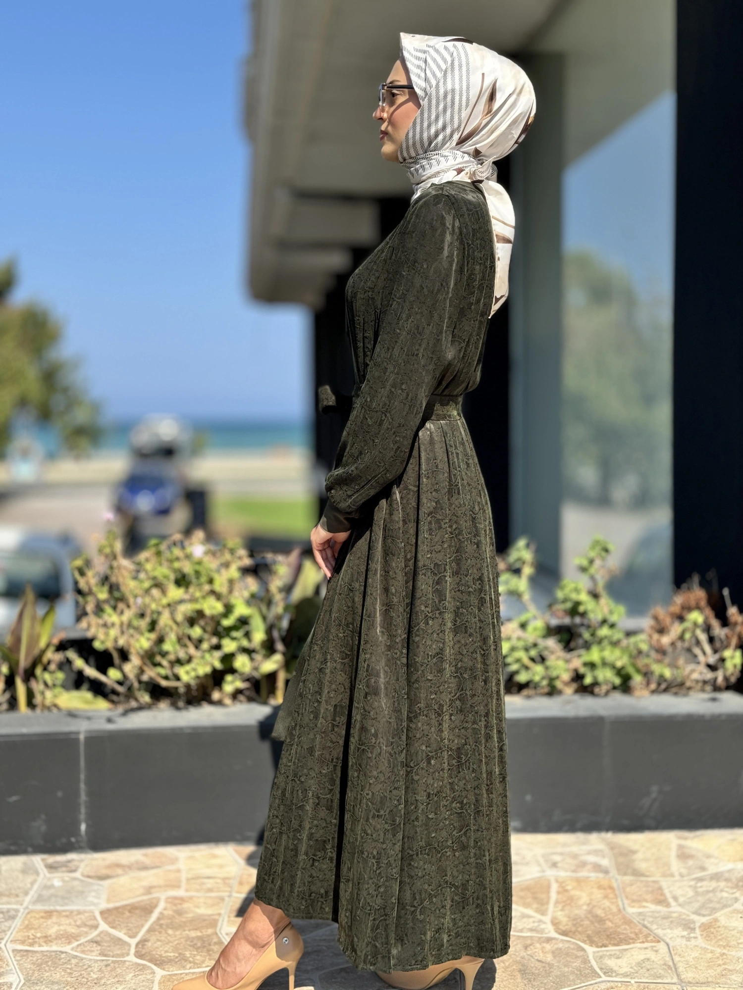 Misswhence Gül Detaylı İpek Elbise 36800