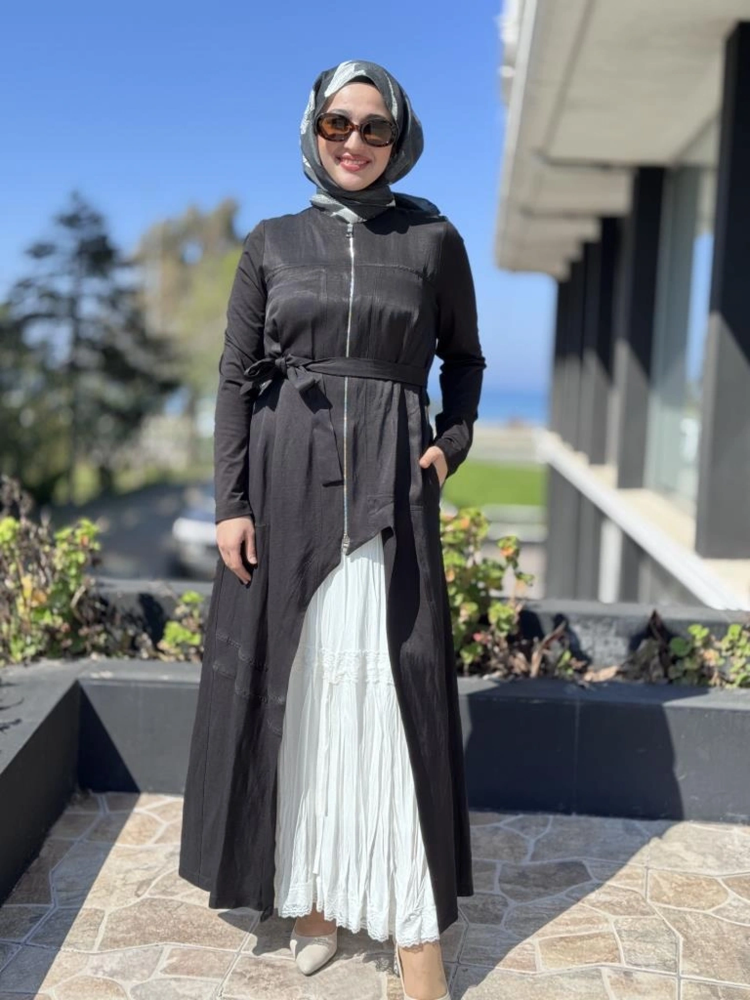 Misswhence İkili Chanel Keten Elbise 37806