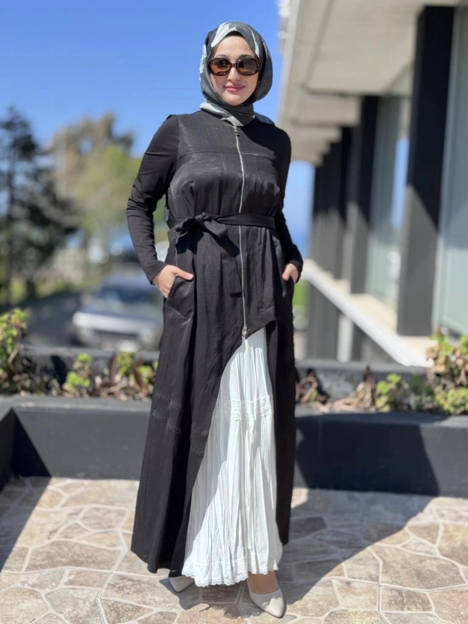 Misswhence İkili Chanel Keten Elbise 37806