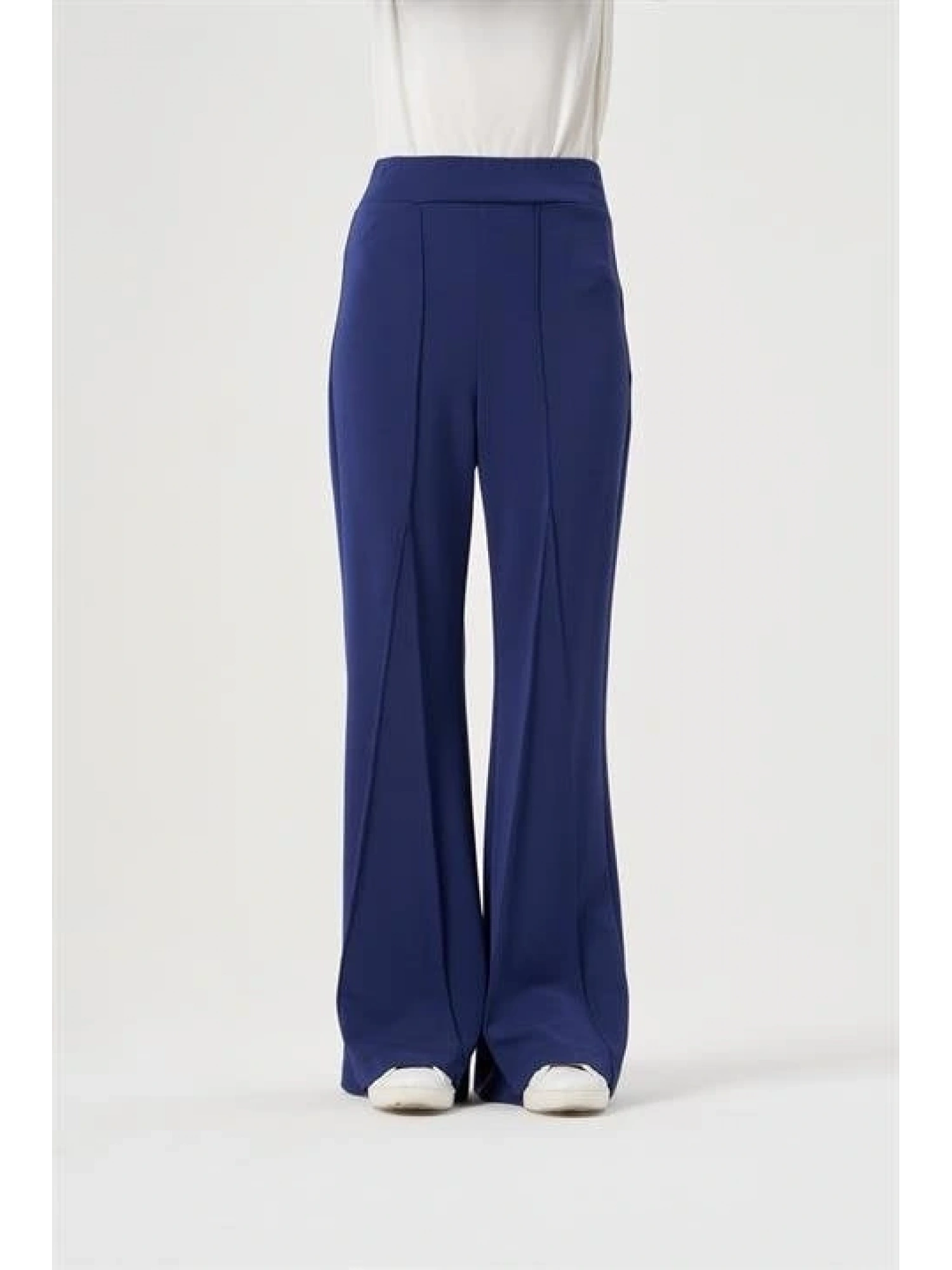 Misswhence İspanyol Paça Önü Dİkiş Detaylı Örme Pantolon 34105