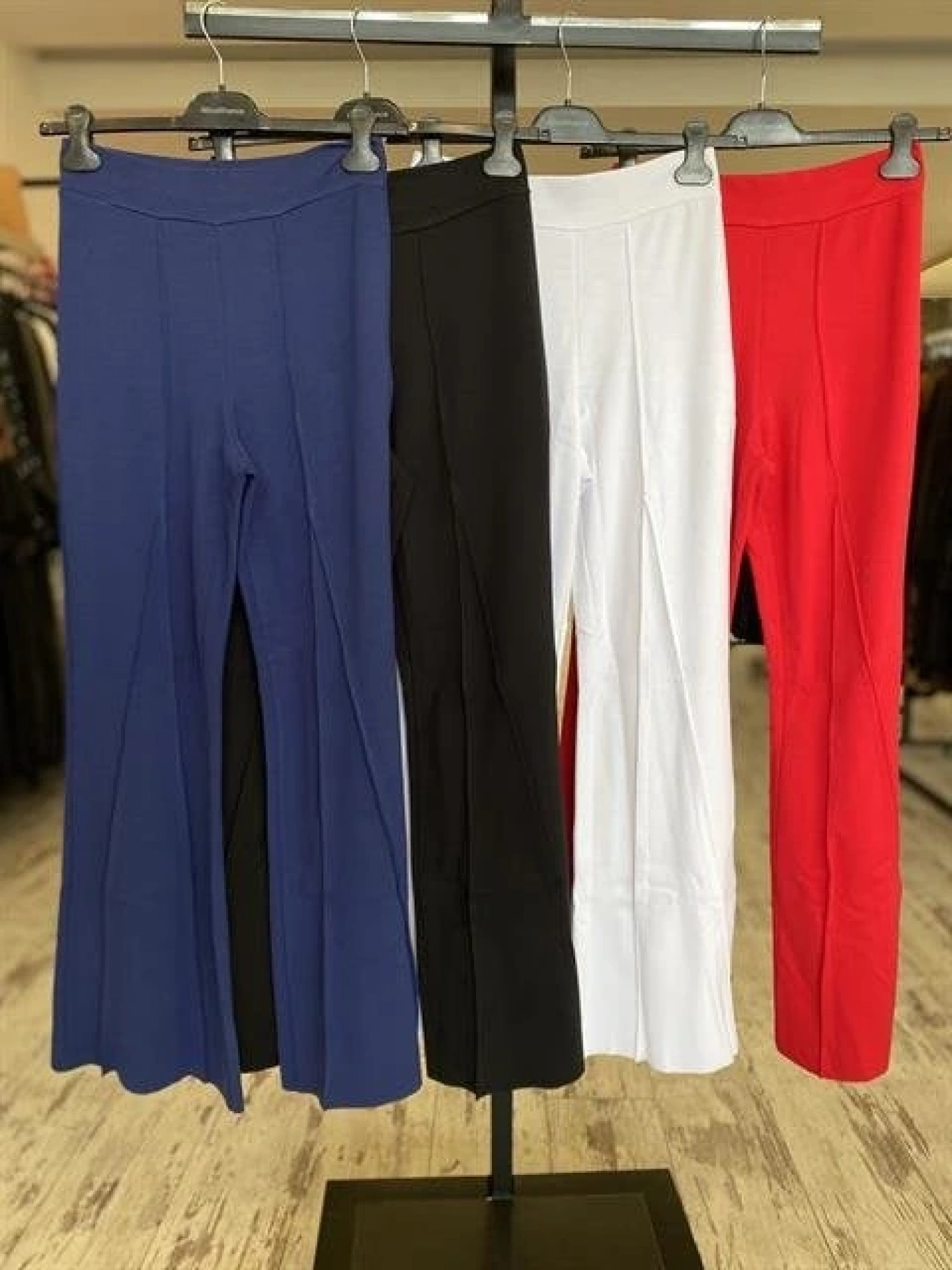 Misswhence İspanyol Paça Önü Dİkiş Detaylı Örme Pantolon 34105