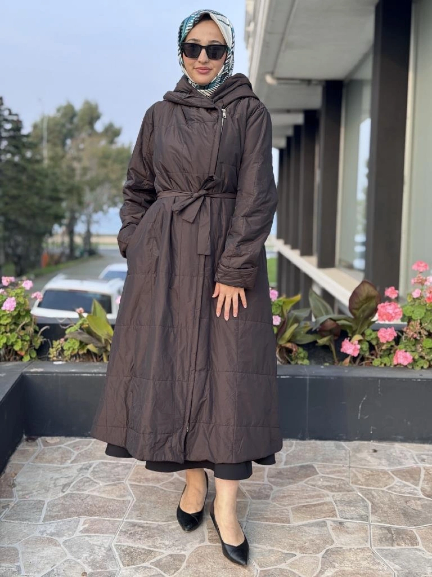 Misswhence Kapüşonlu Fermuarlı Kapitone Pardesü 38513