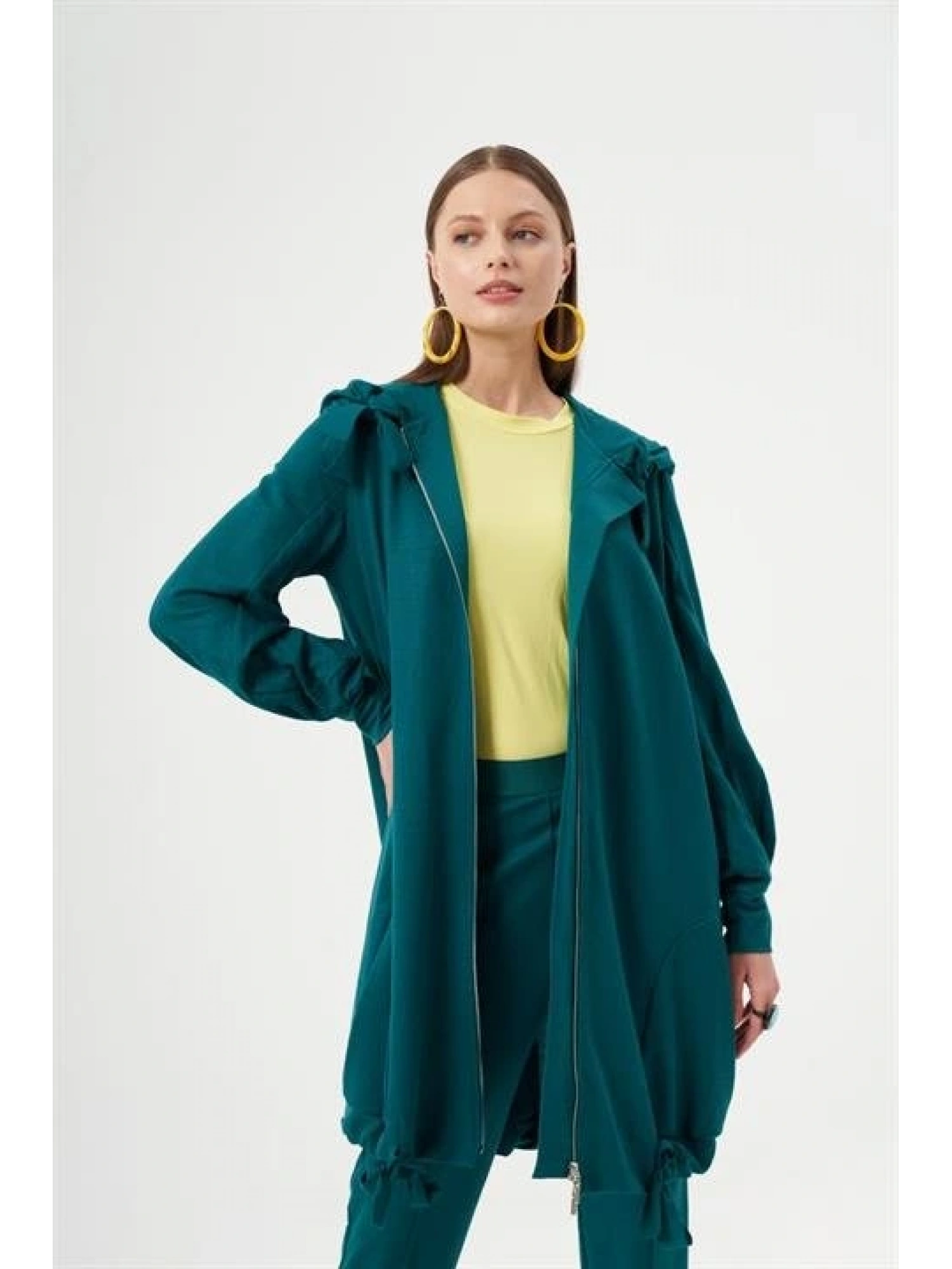 MİSSWHENCE KAPÜŞONLU İNCE ÖRME KAP PANTOLON TAKIM 33407