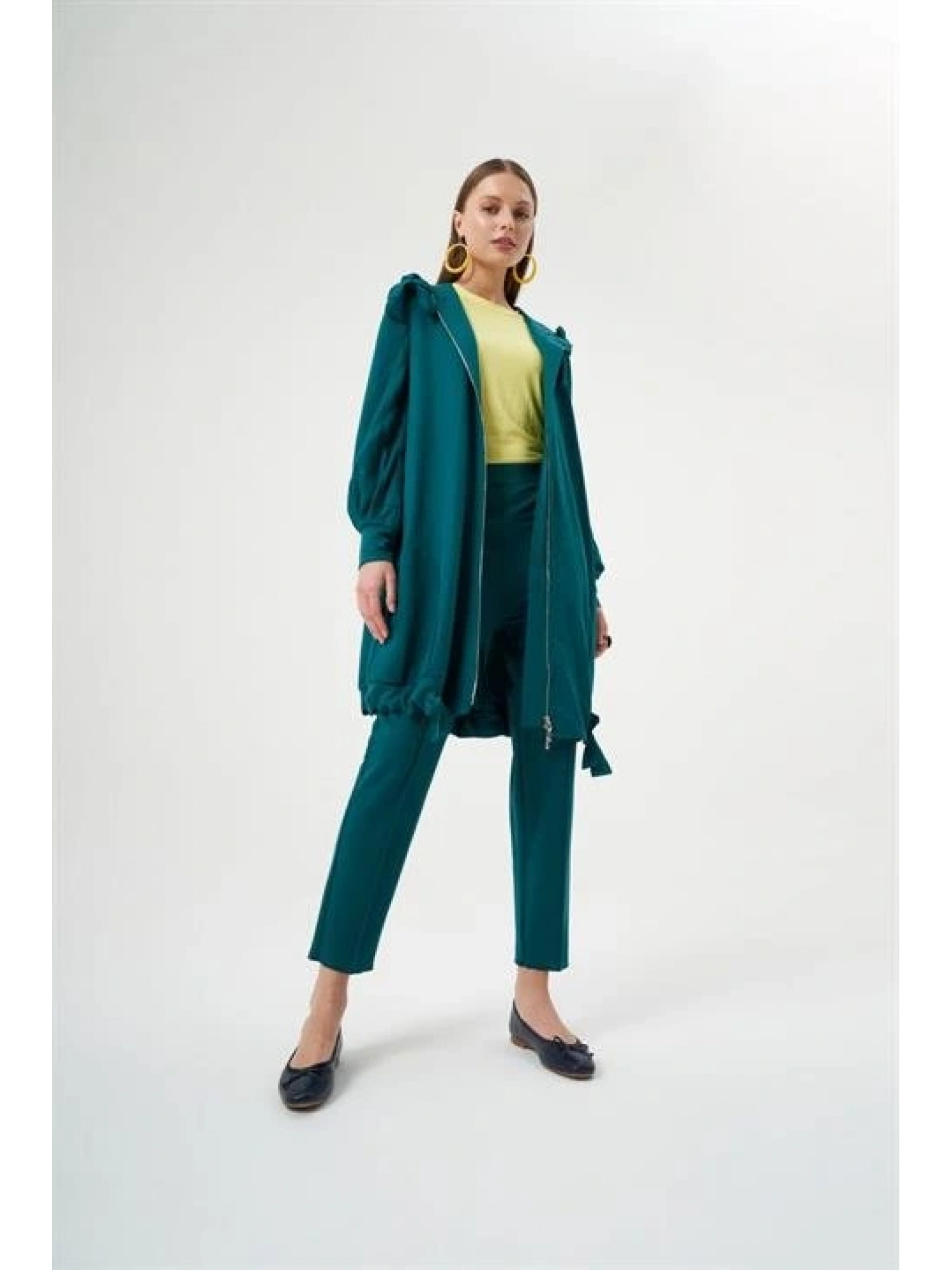 MİSSWHENCE KAPÜŞONLU İNCE ÖRME KAP PANTOLON TAKIM 33407