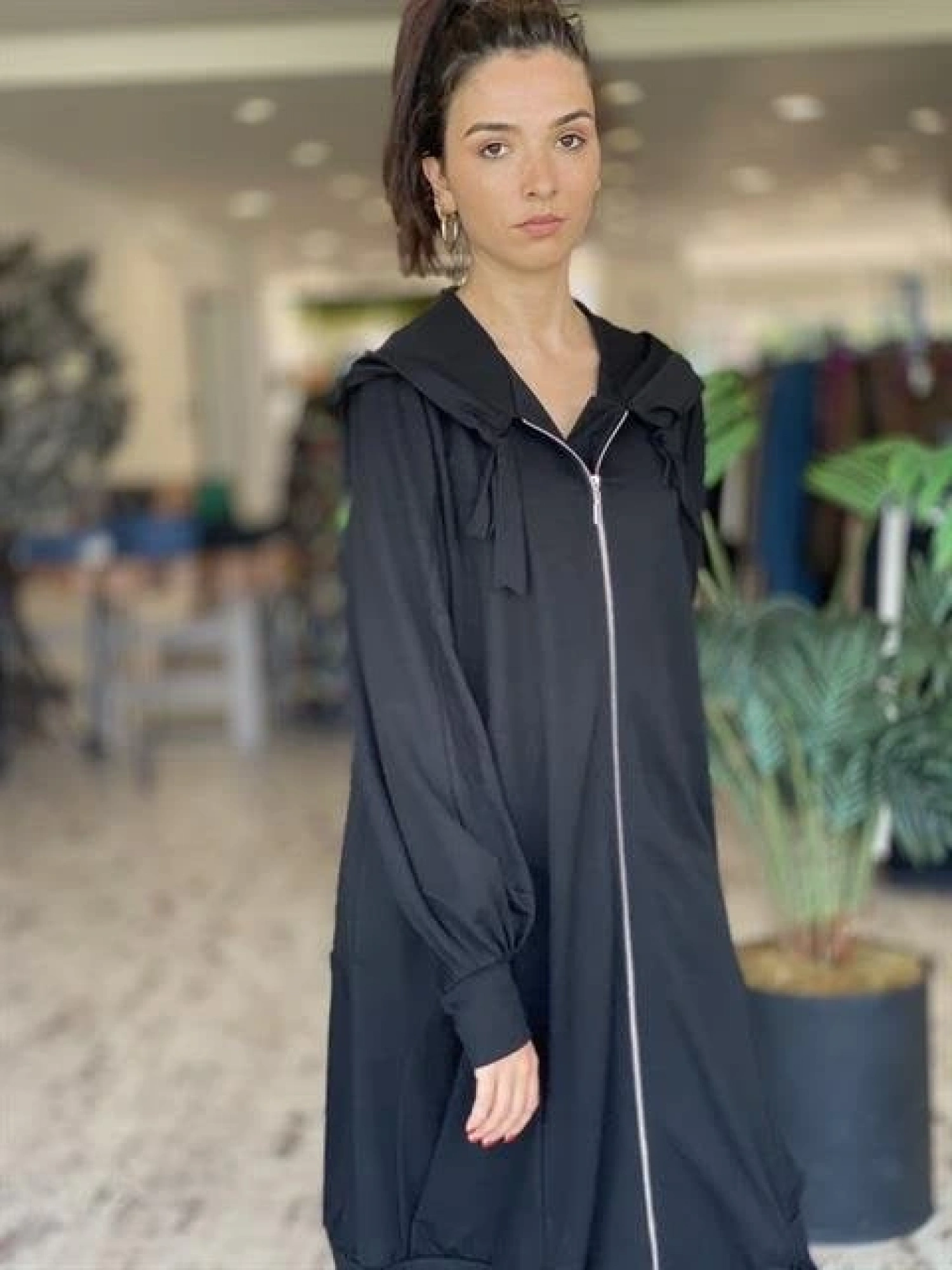 MİSSWHENCE KAPÜŞONLU İNCE ÖRME KAP PANTOLON TAKIM 33407