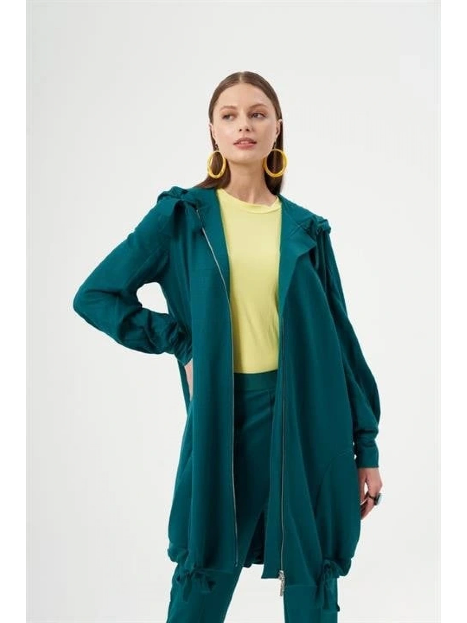 MİSSWHENCE KAPÜŞONLU İNCE ÖRME KAP PANTOLON TAKIM 33407