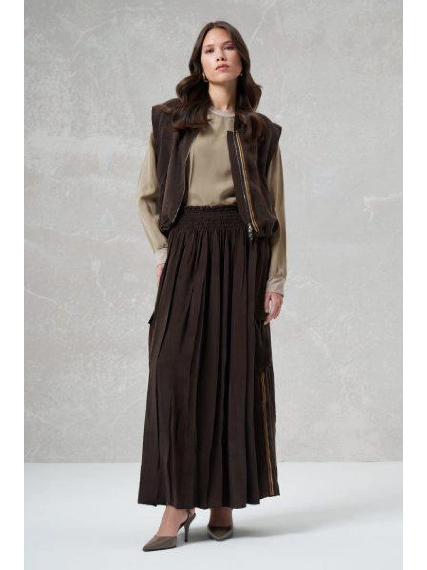 Misswhence Kargo Cepli Cupra İpek Etek 35912