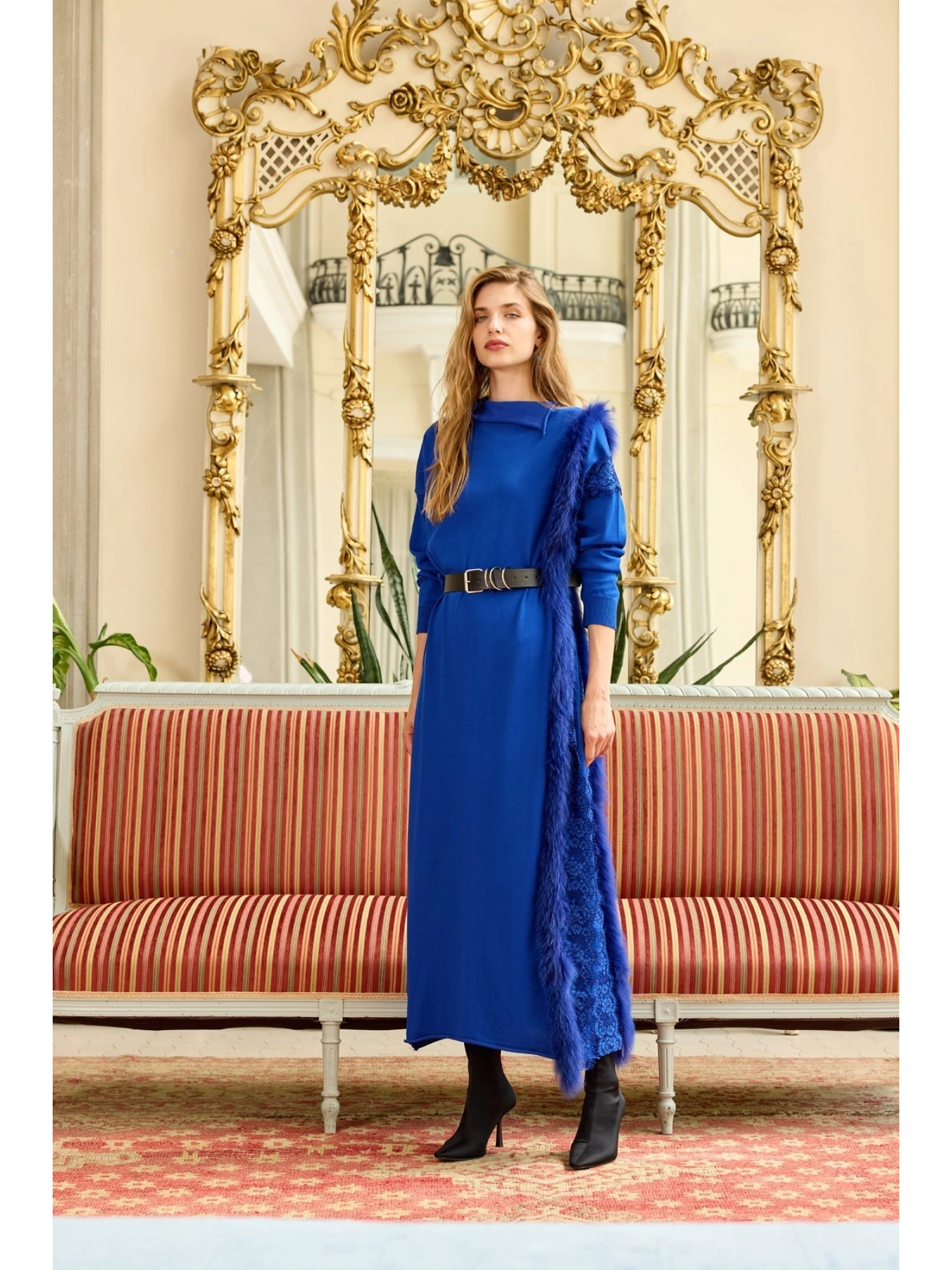 Misswhence Kürk Detaylı Triko Elbise 36805