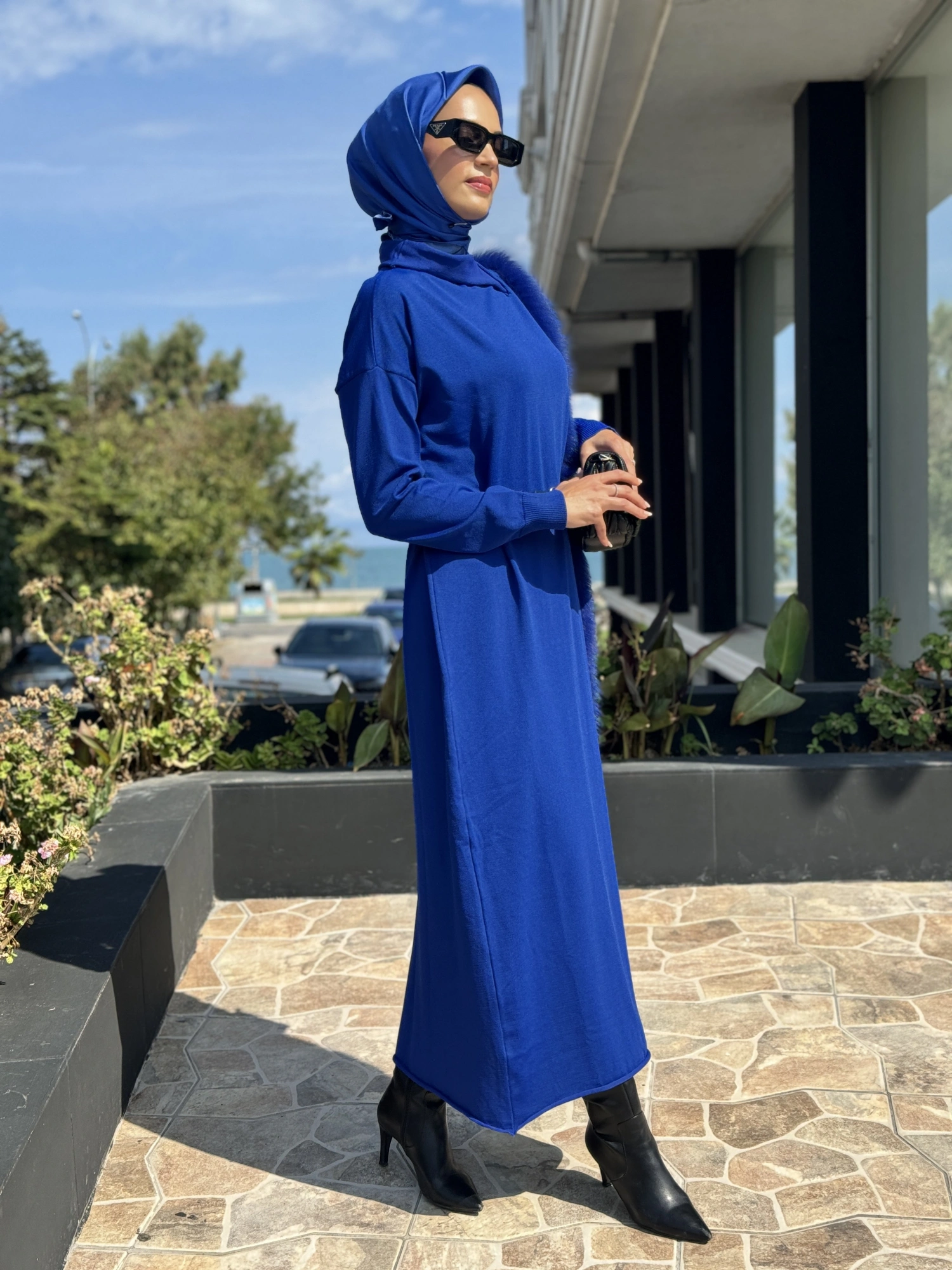 Misswhence Kürk Detaylı Triko Elbise 36805