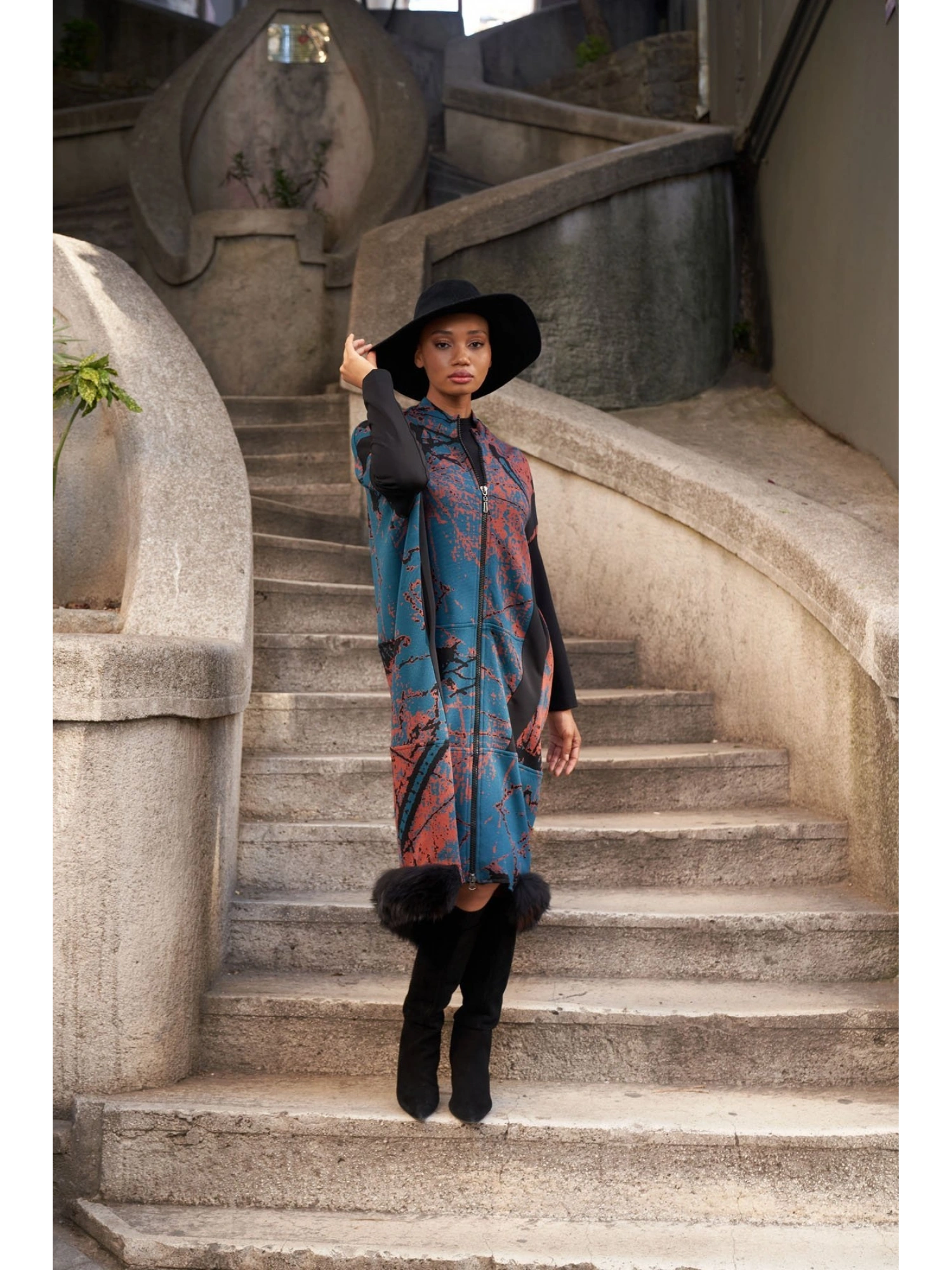 Misswhence Kürklü Triko Kap 36406