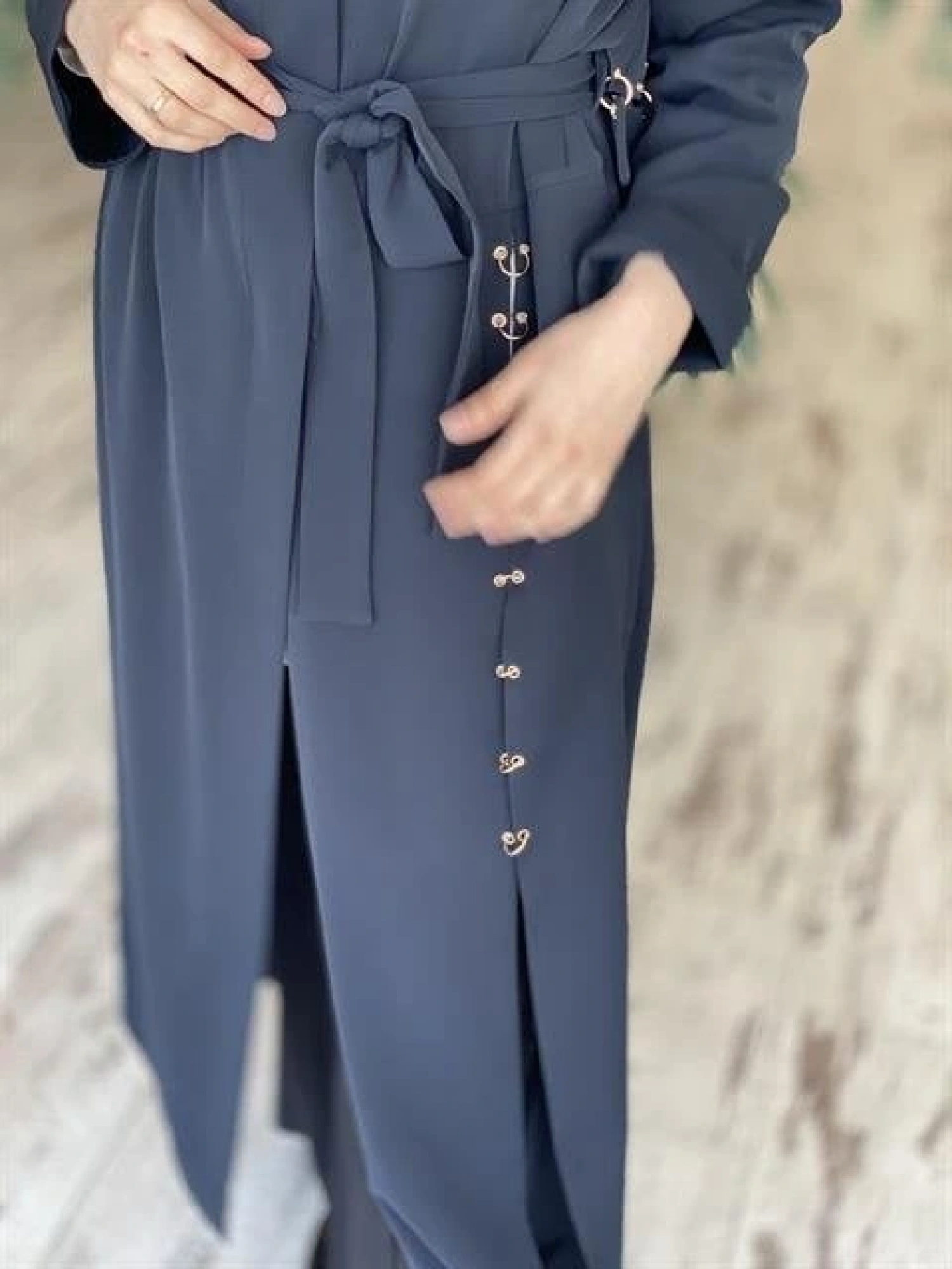 Misswhence Metal Detaylı Pardesü 33504