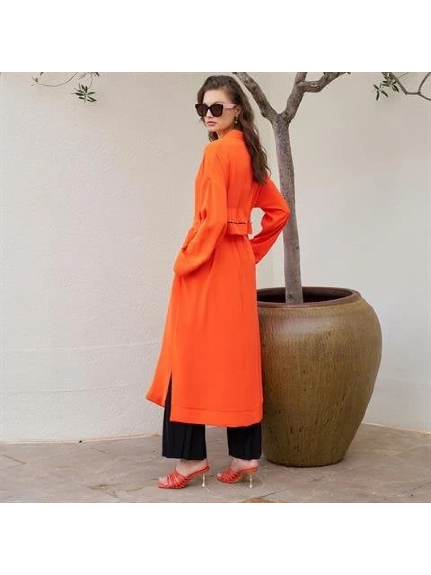 Misswhence Metal Detaylı Pardesü 33504