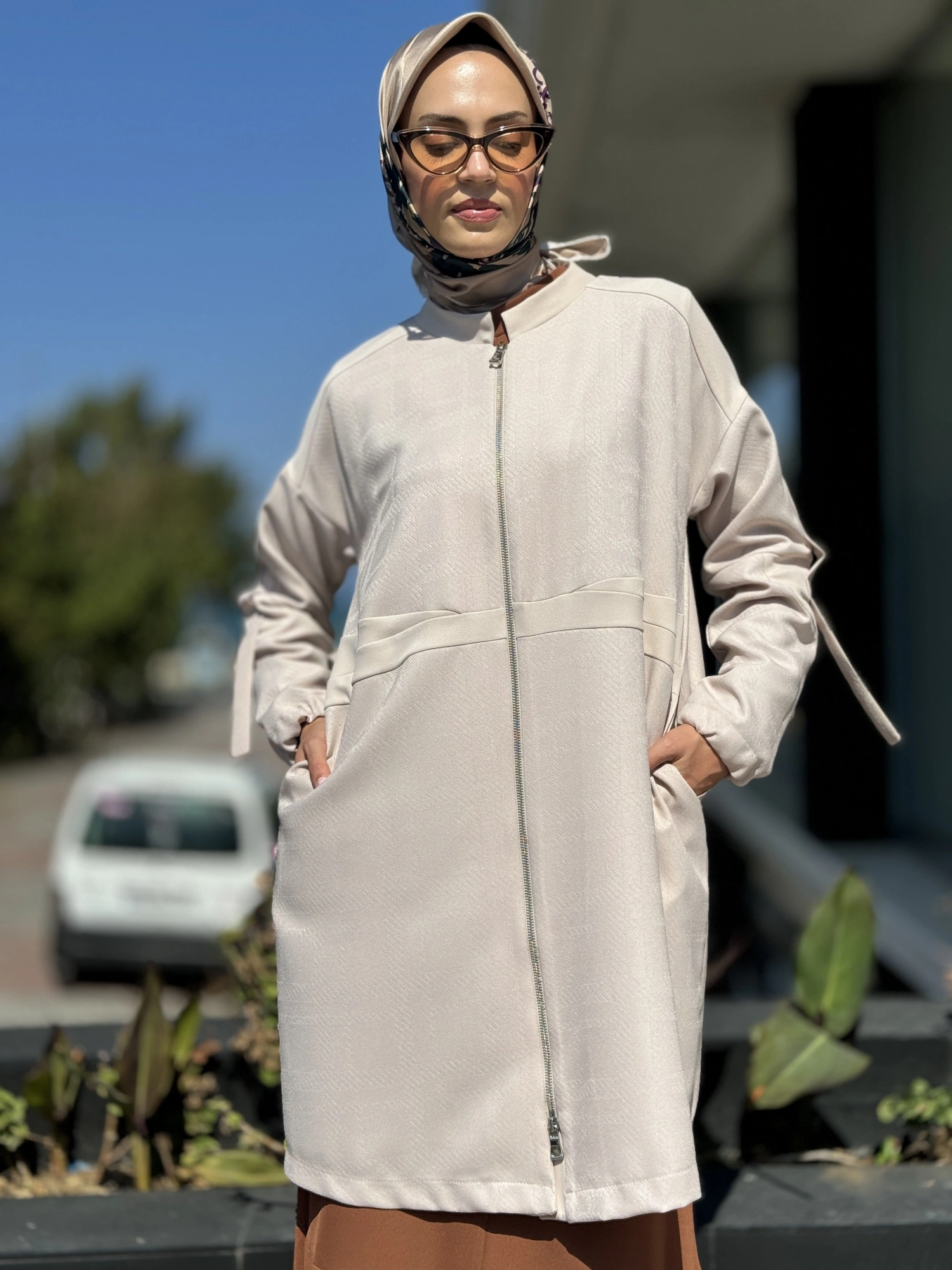 Misswhence Mevsimlik Fermuarlı Gömlek Ceket 36407