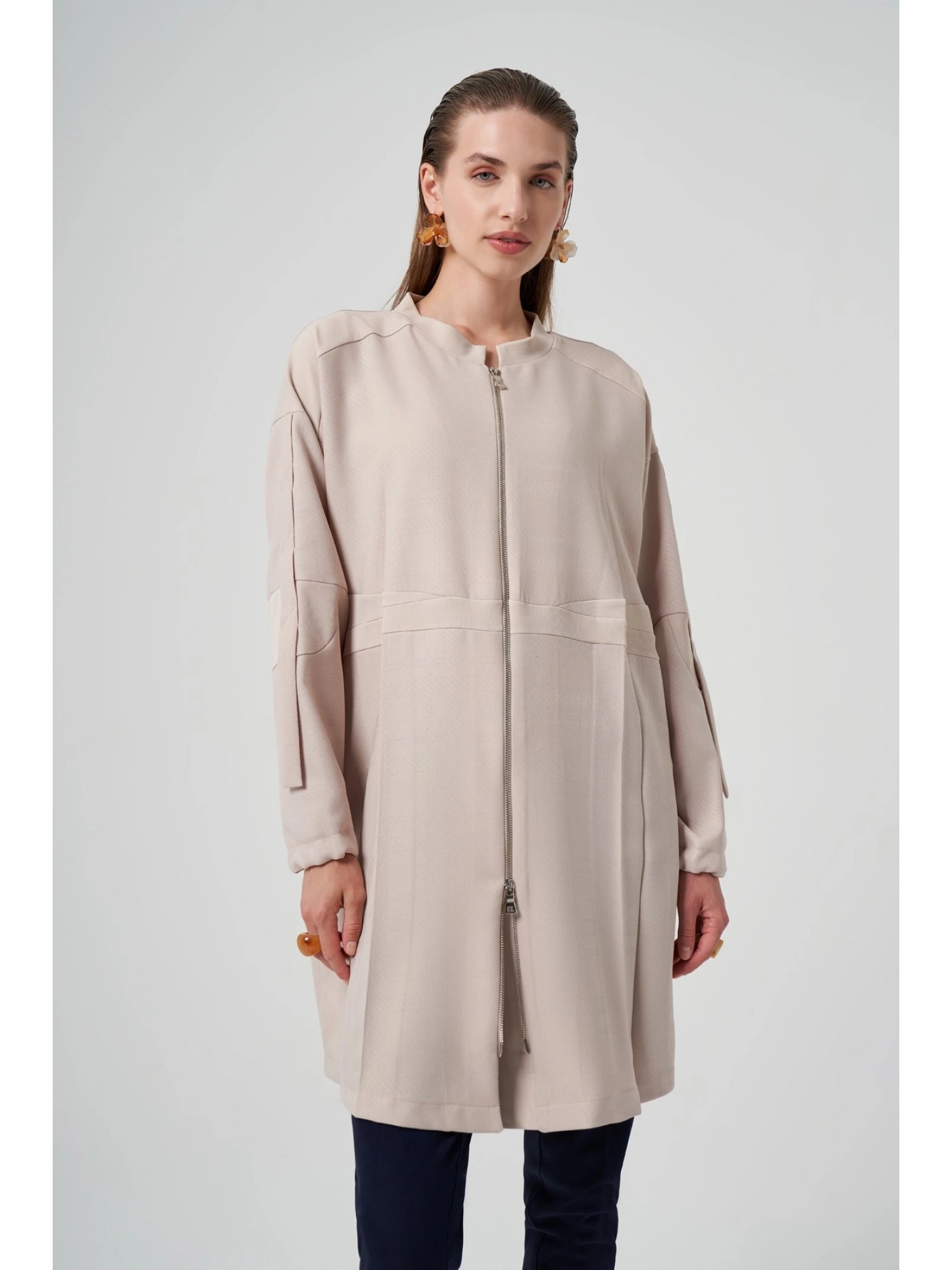 Misswhence Mevsimlik Fermuarlı Gömlek Ceket 36407