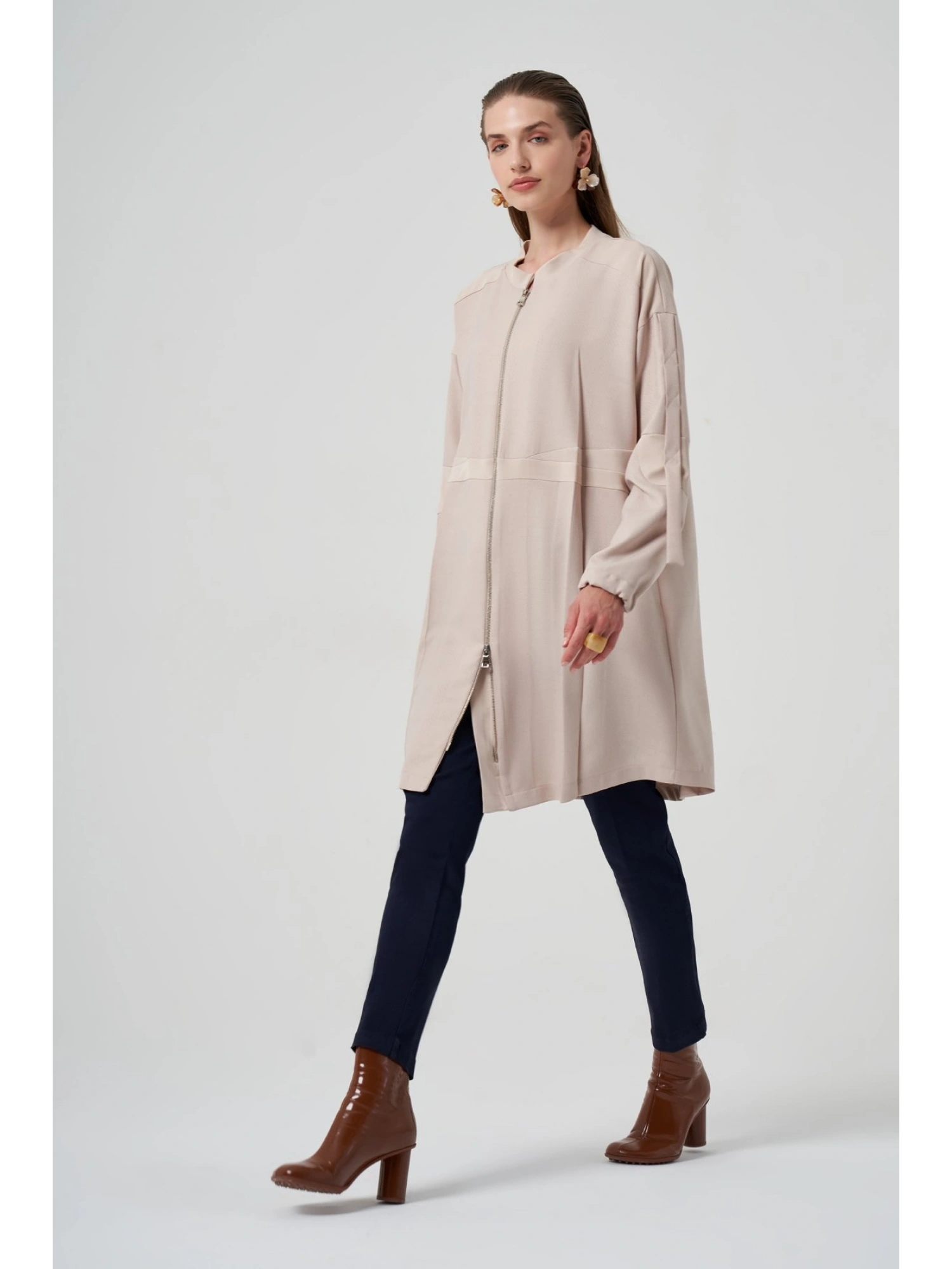 Misswhence Mevsimlik Fermuarlı Gömlek Ceket 36407