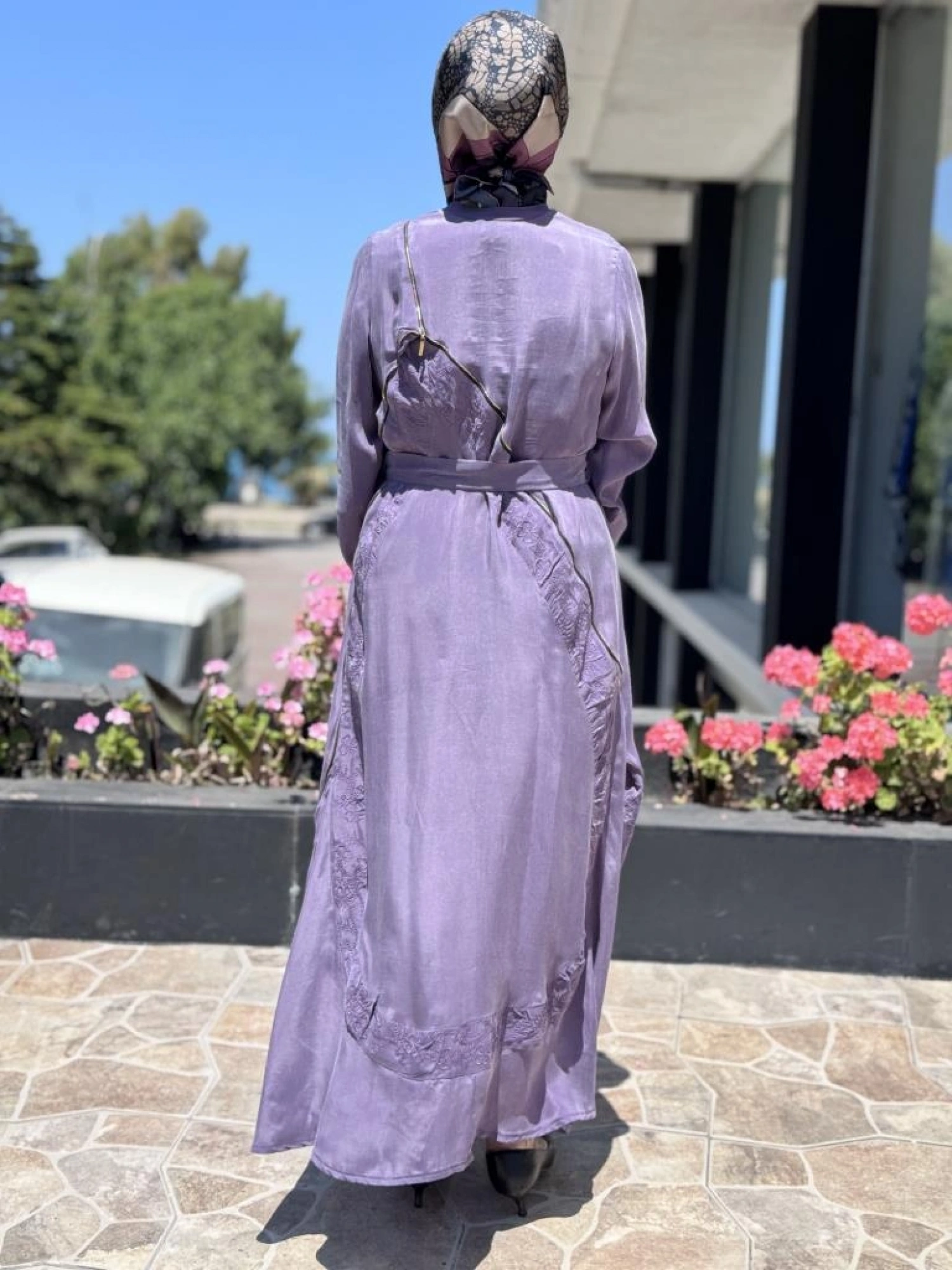 Misswhence Nakış ve Fermuar Detaylı Cupra İpek Elbise 37800