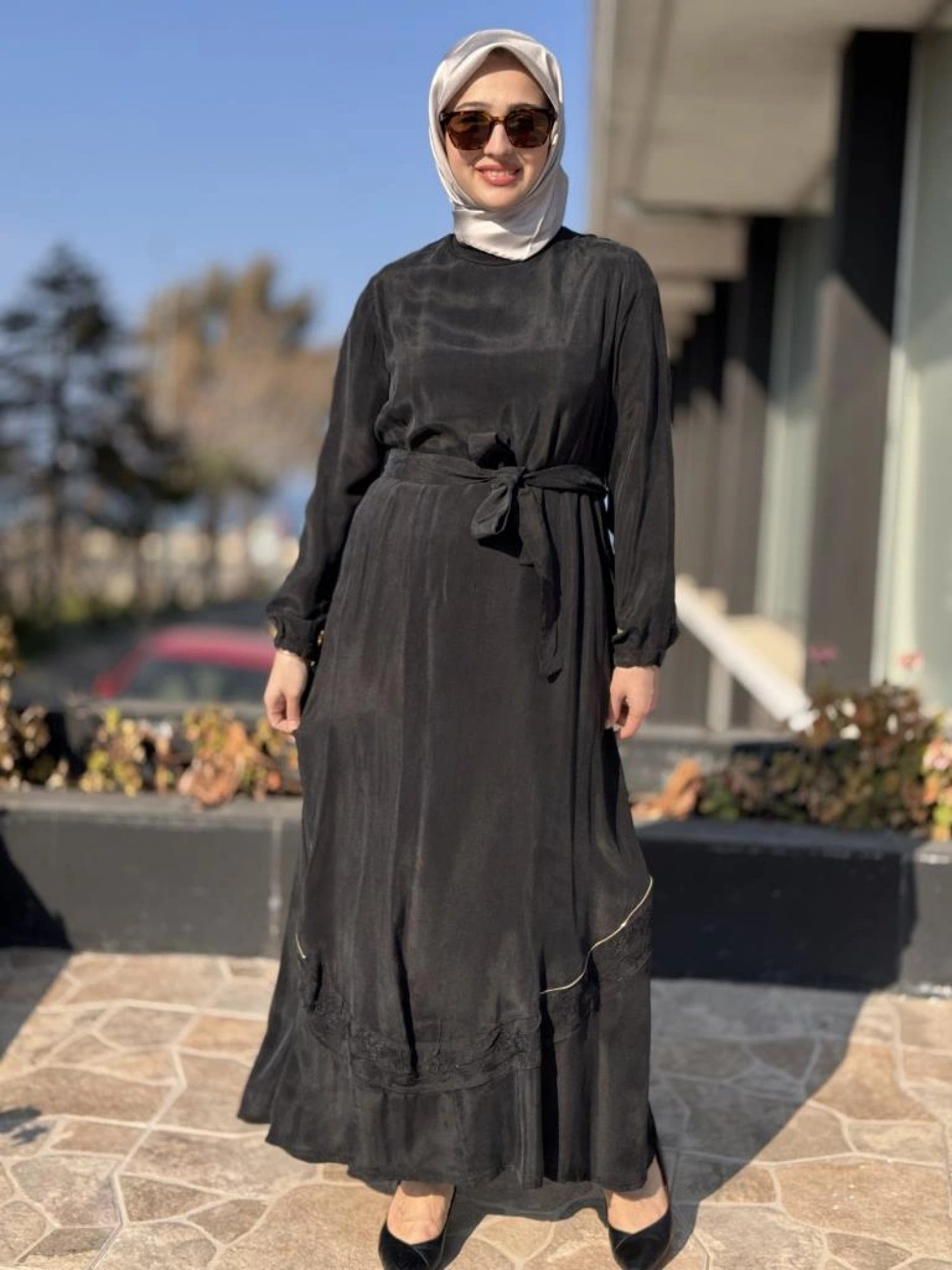 Misswhence Nakış ve Fermuar Detaylı Cupra İpek Elbise 37800