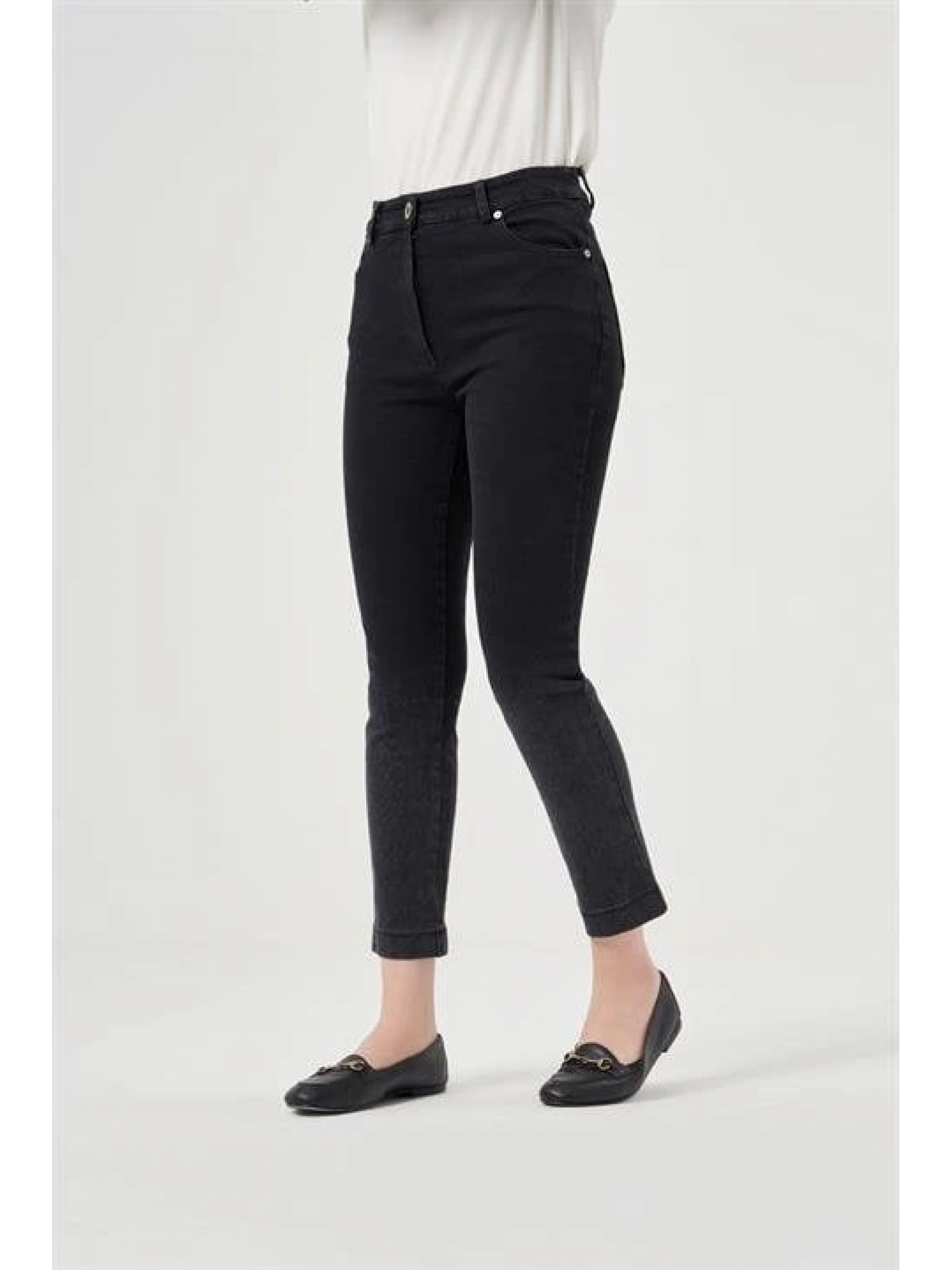 Misswhence Paçası Nakışlı Kot Pantolon 34104