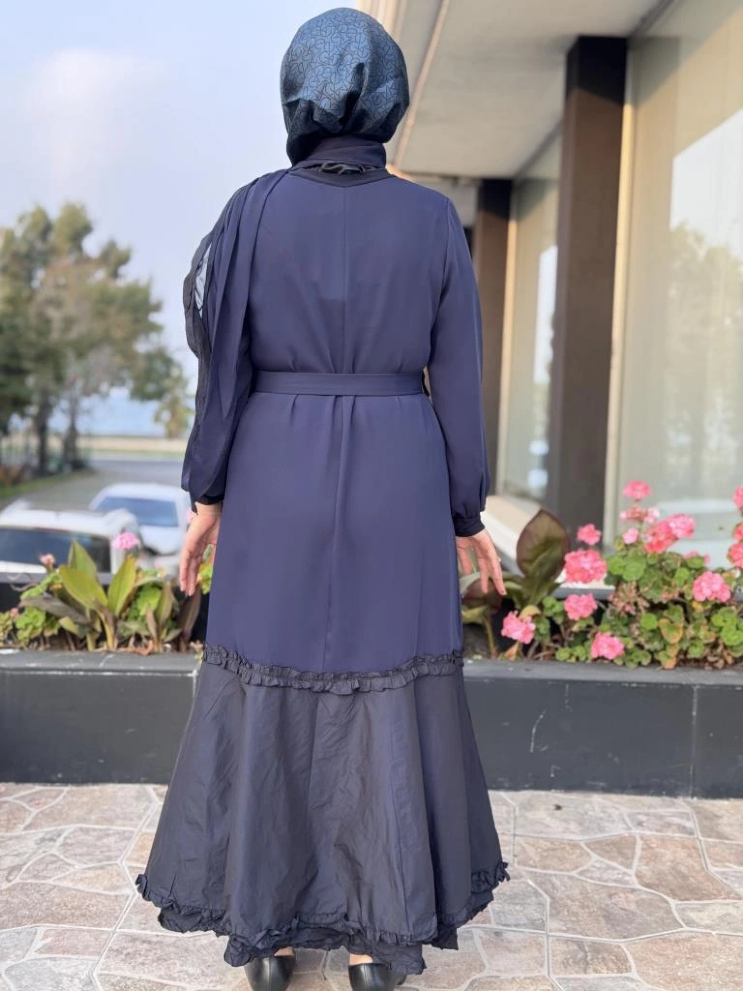 Misswhence Paraşüt Detaylı Fularlı Elbise 38826