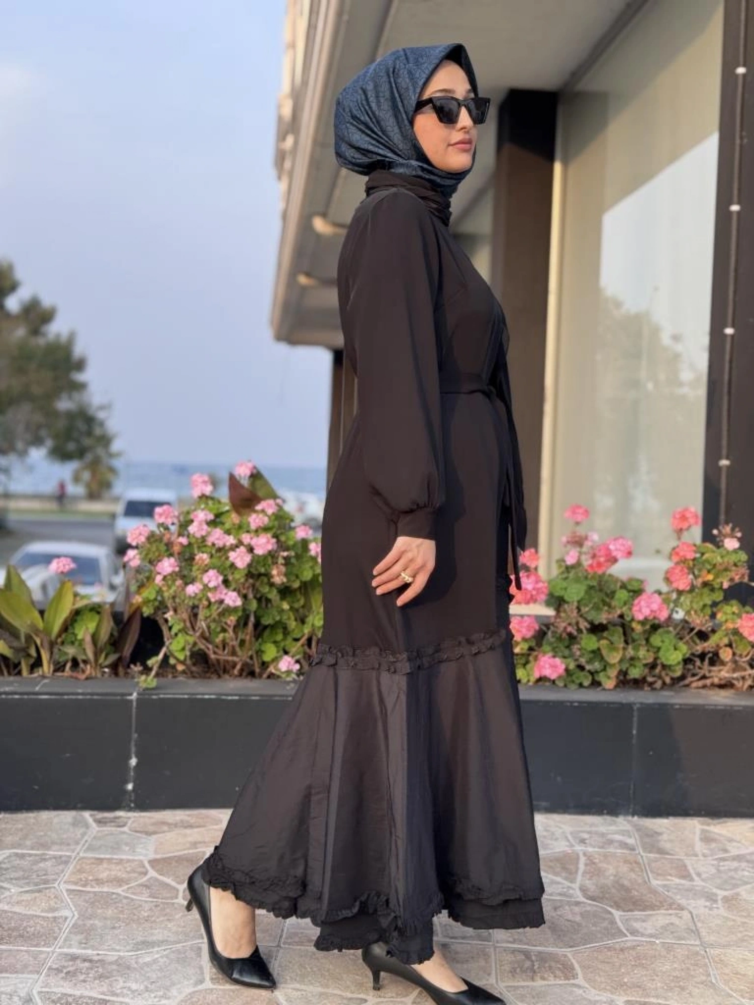 Misswhence Paraşüt Detaylı Fularlı Elbise 38826